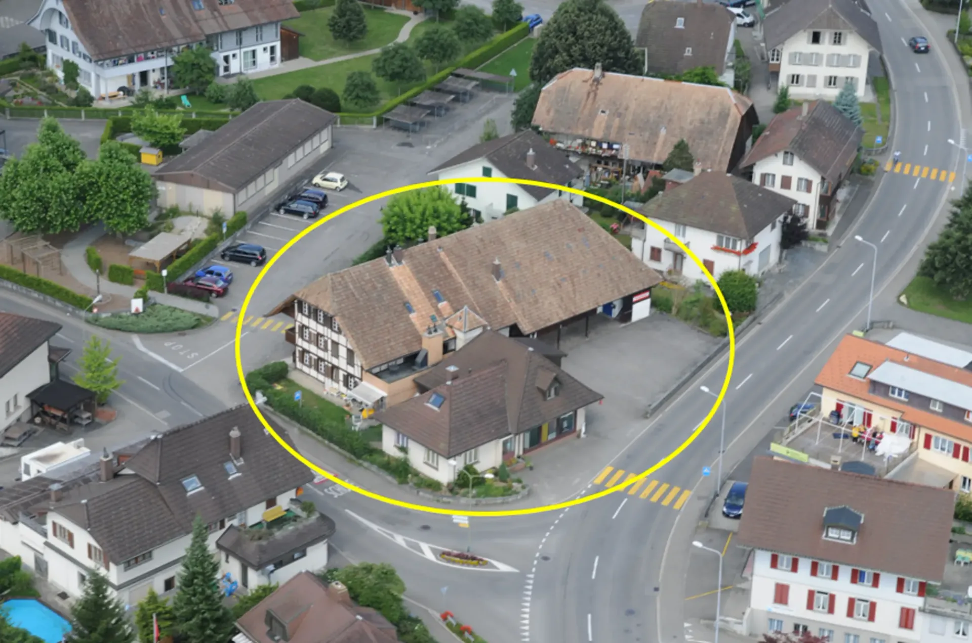 Propriété résidentielle et commerciale dans un emplacement central à Roggwil