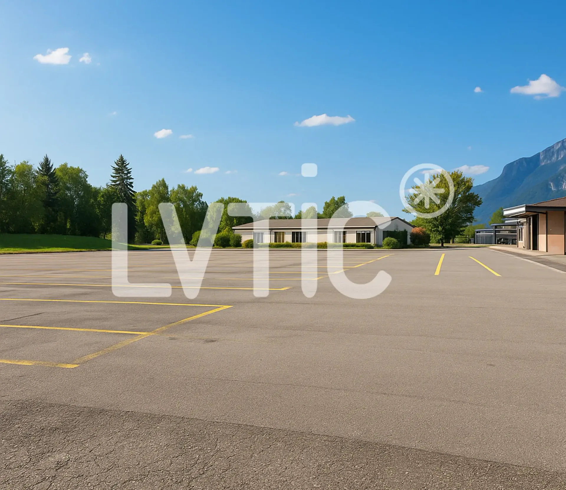 Bituminierte Außenflächen von 10'000 m2, teilbar, zu vermieten in Aigle