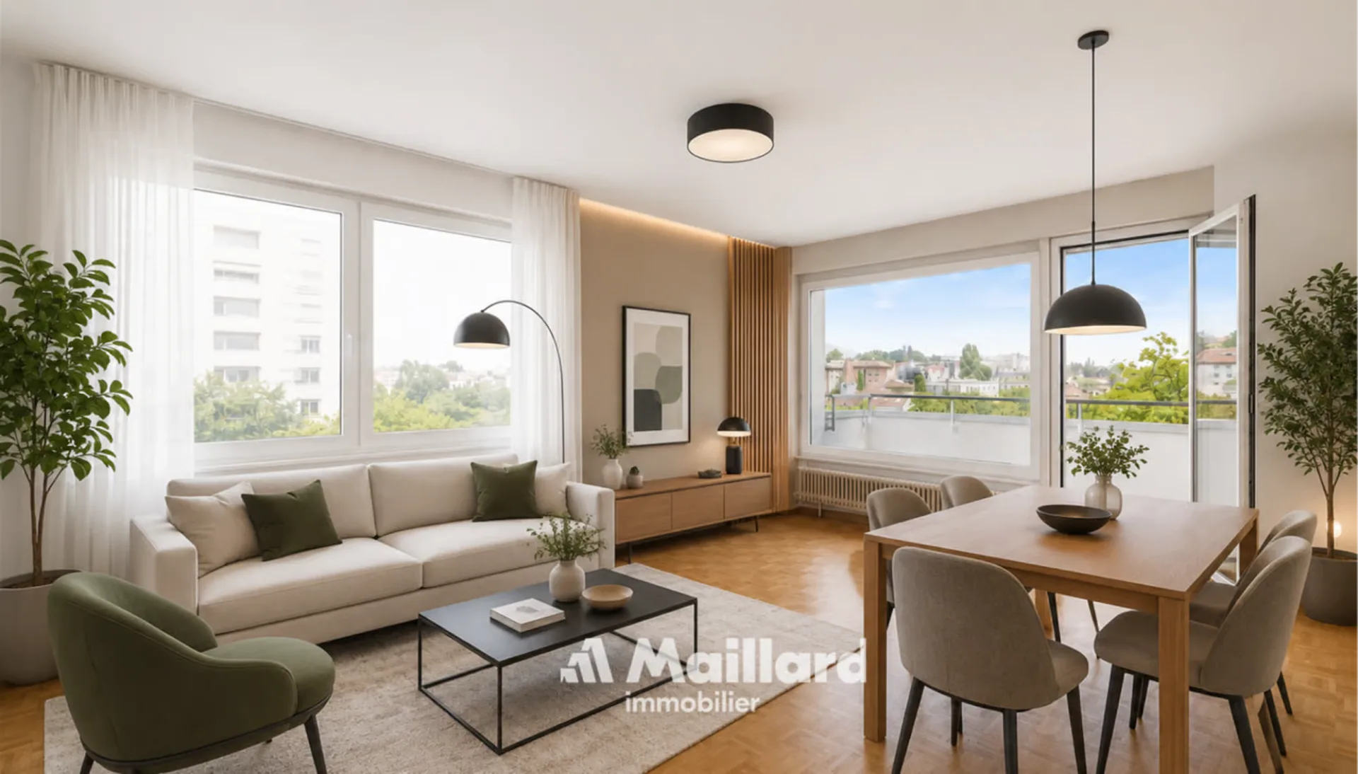 Apartment with 4.5 rooms and lake view