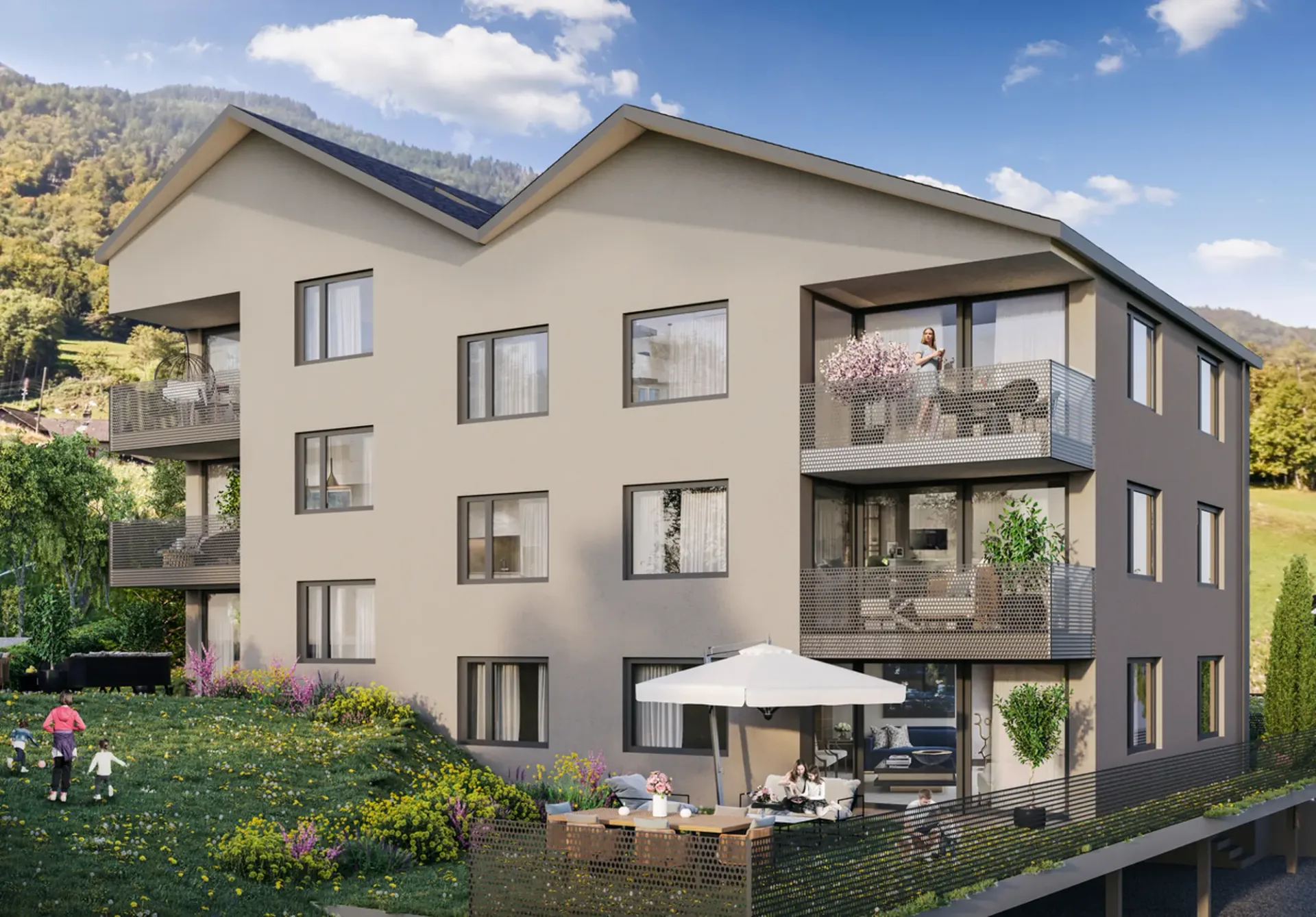DUPLEX MIT LOGGIA - PANORAMABLICK - EXKLUSIVITÄT - BAUPROJEKT GESTARTET