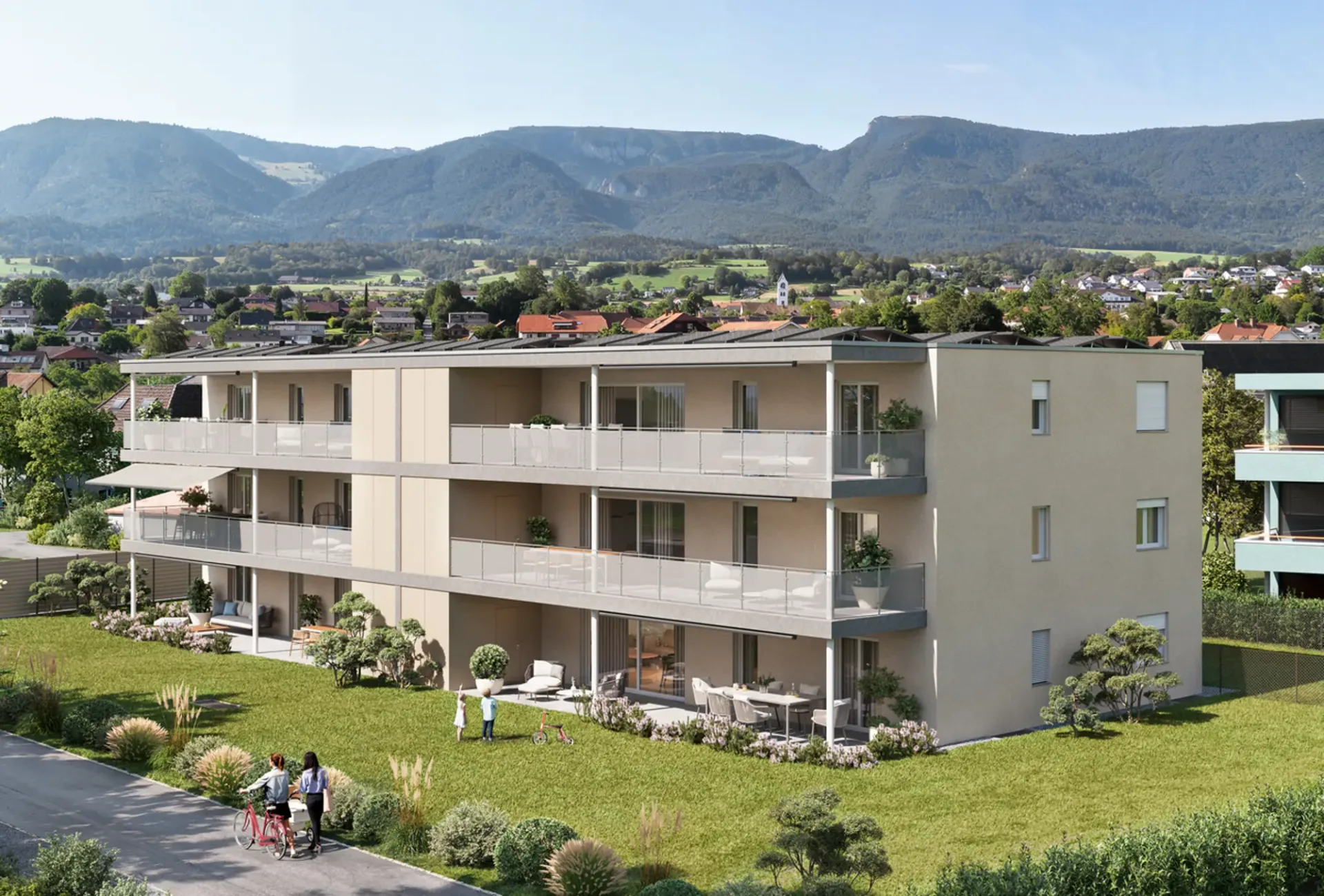 4.5 Z.-Wohnung B, im EG, 122 m² Netto-Wohnfläche und 38m² Terrasse