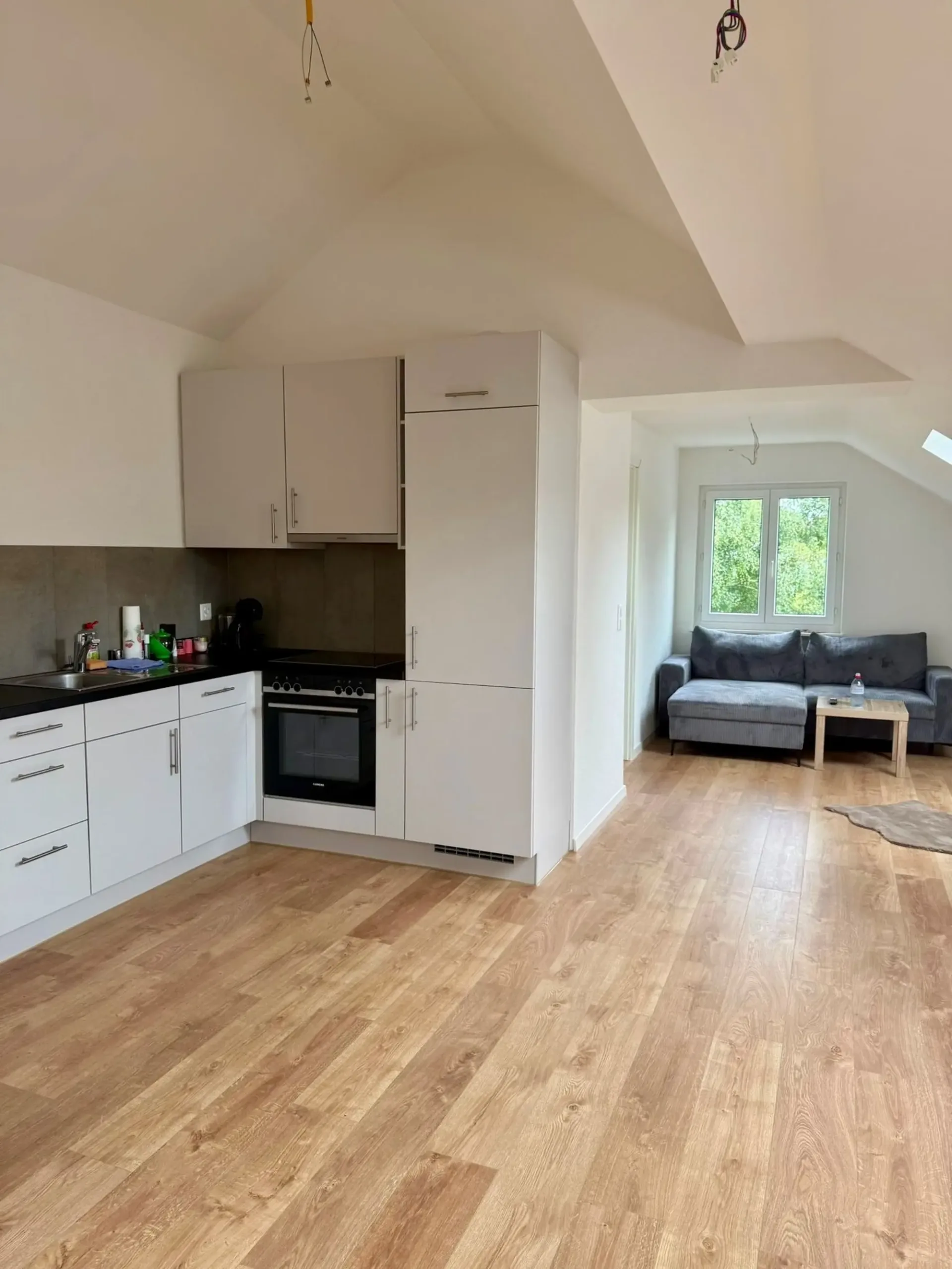 Modern 2-room attic apartment in a quiet location in Seuzach