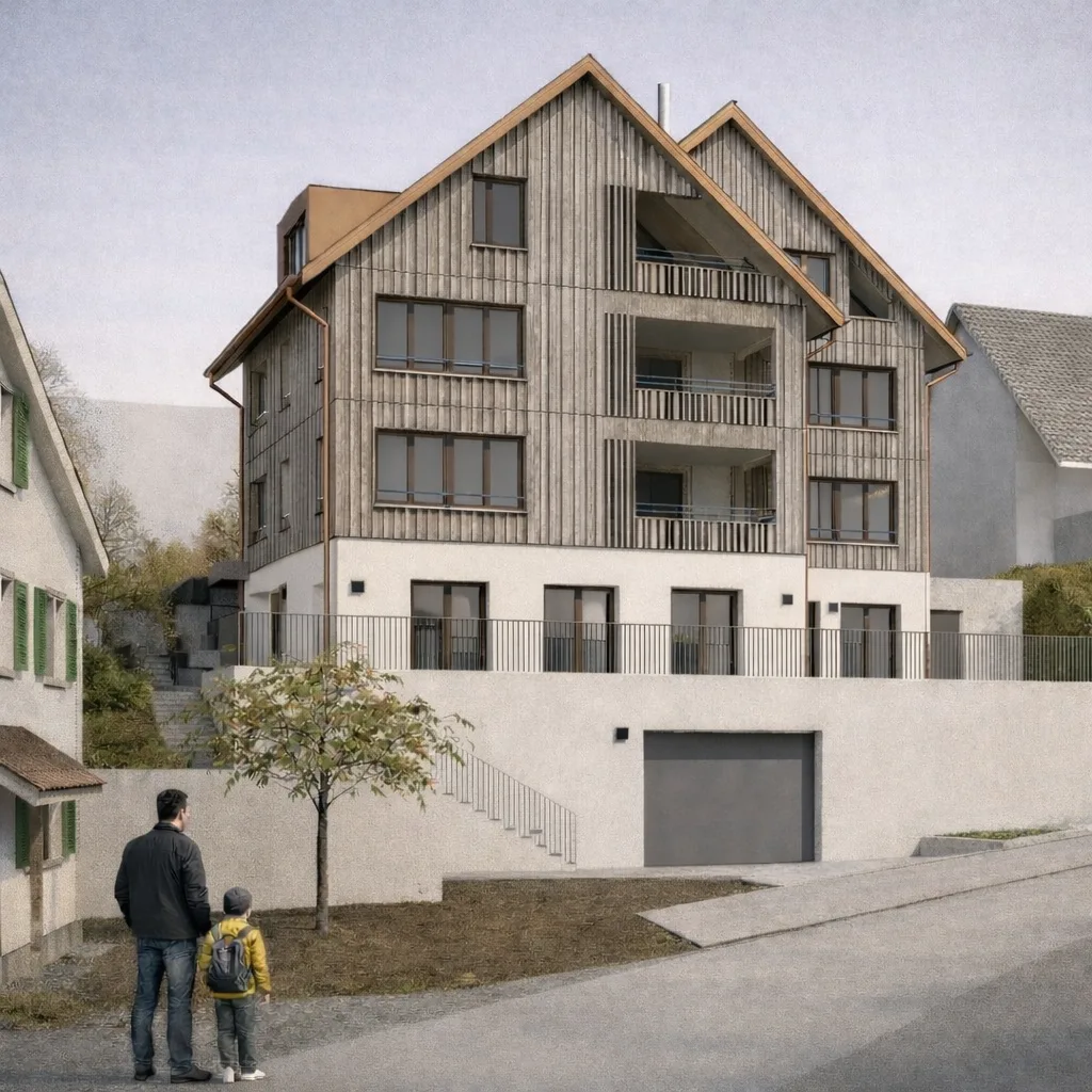 First-time rental: 4.5-room apartment with loggia and private seating area