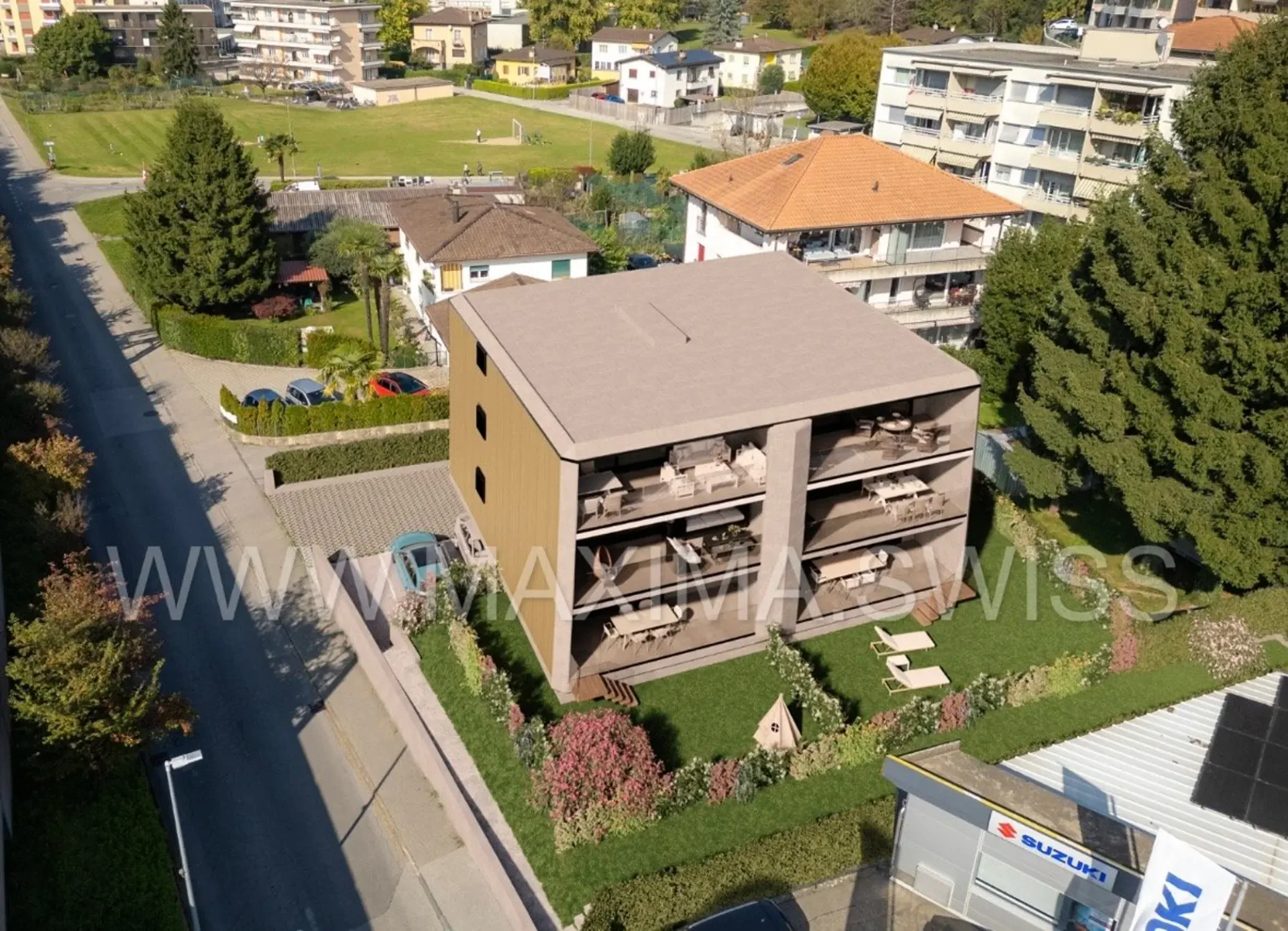 Cadempino: Neues und elegantes Apartment mit Garten