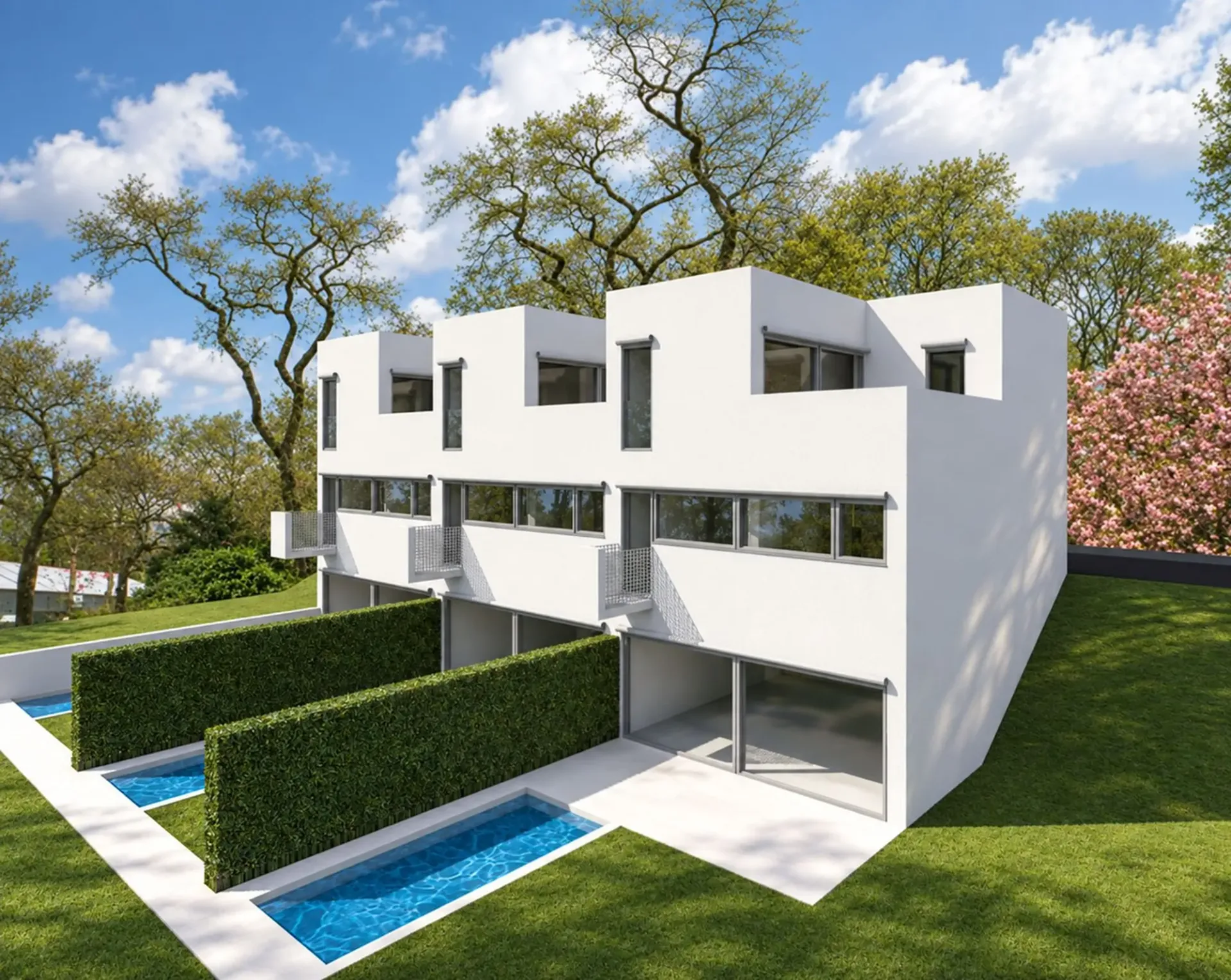 Einfamilienhaus im Bau mit Swimmingpool in Villa Luganese
