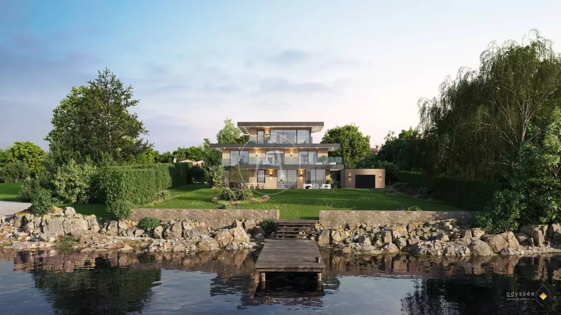 Land and project for an exceptional waterfront villa