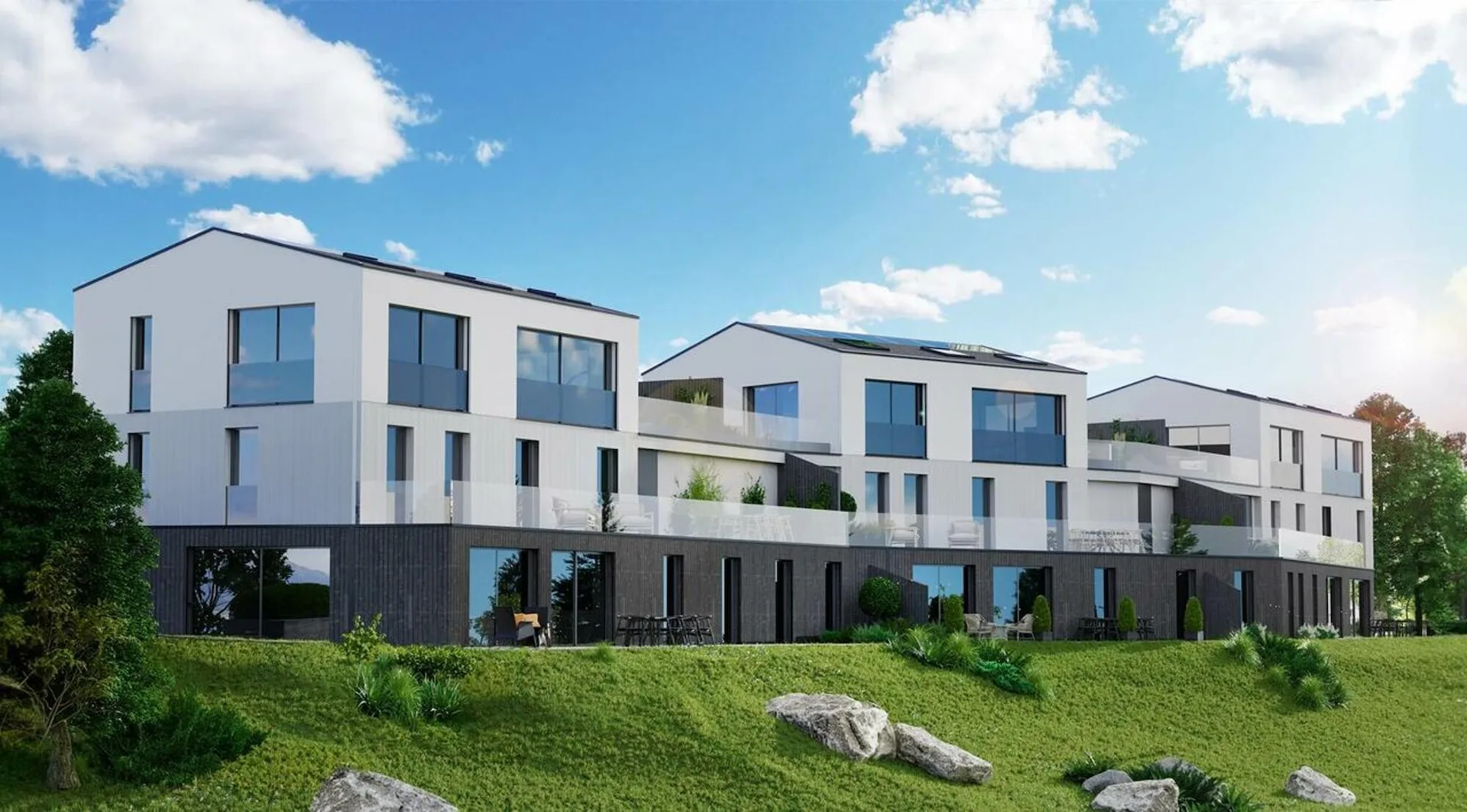 Spacious 5.5-room apartment on the ground floor in Sorens