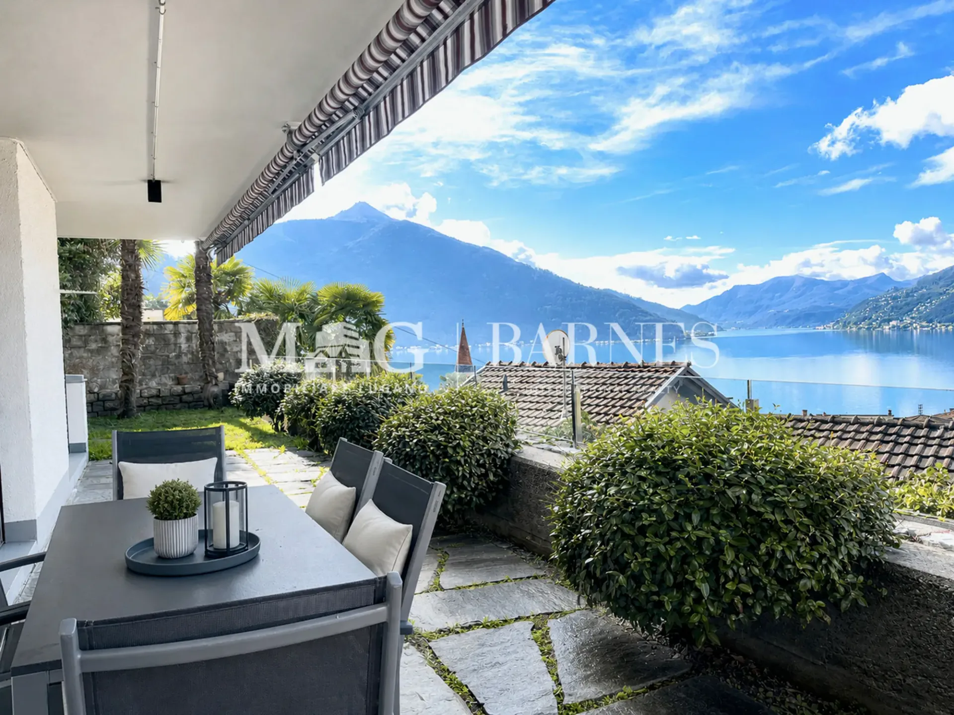Bissone: Appartamento 4.5 locali, giardino, box, vista lago