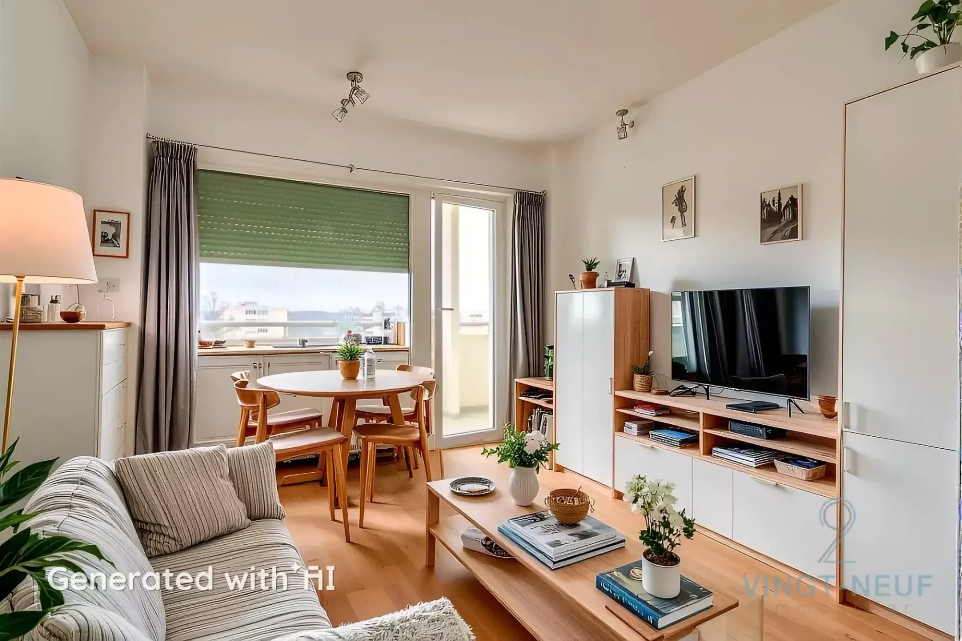 Appartement 3 pièces avec grand balcon