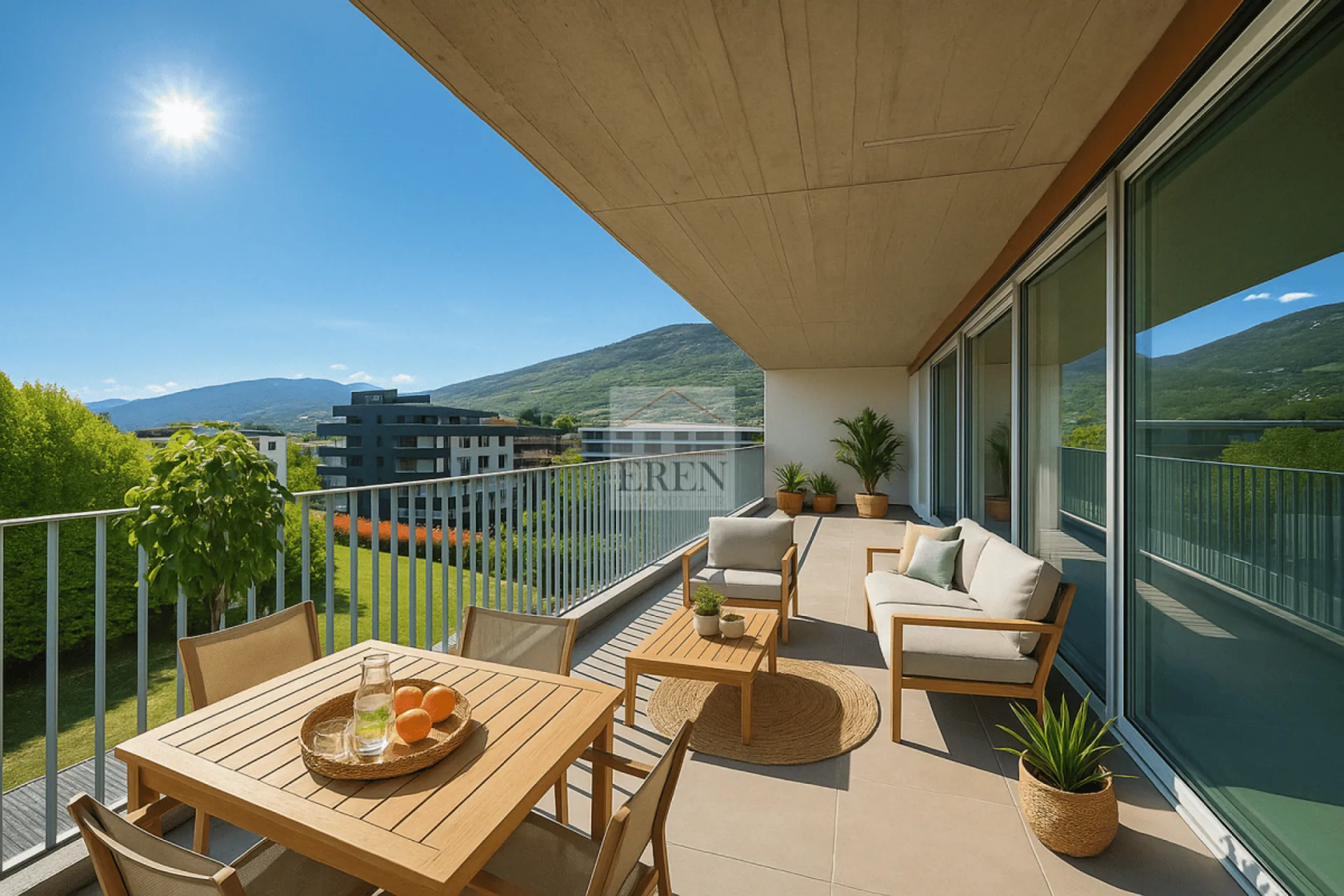 Attico luminoso con 4 locali, balcone-terrazza vetriato di 45m2 e finitura di alta qualità