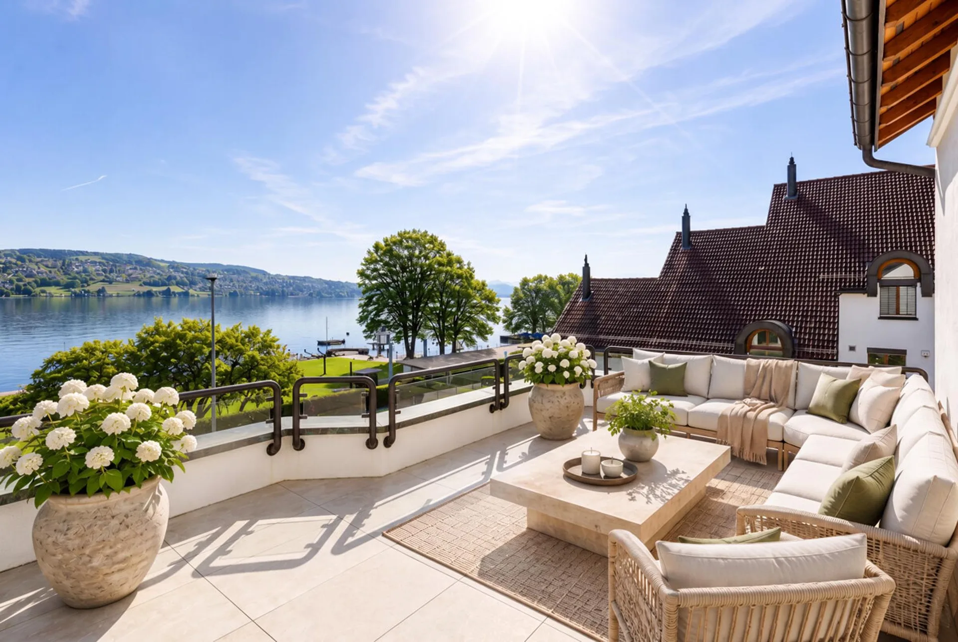 Thalwil: Casa a terrazza spaziosa con vista sul lago