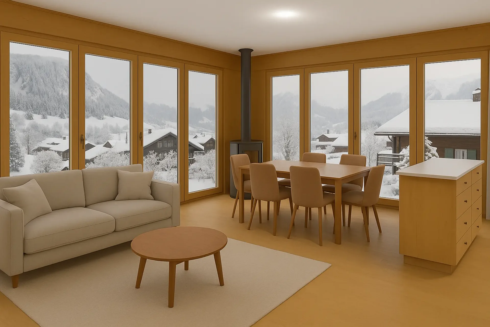 Balcone Traversante & Luce Alpina LOT 6: Un Appartamento di 2,5 Locali di Eleganza
