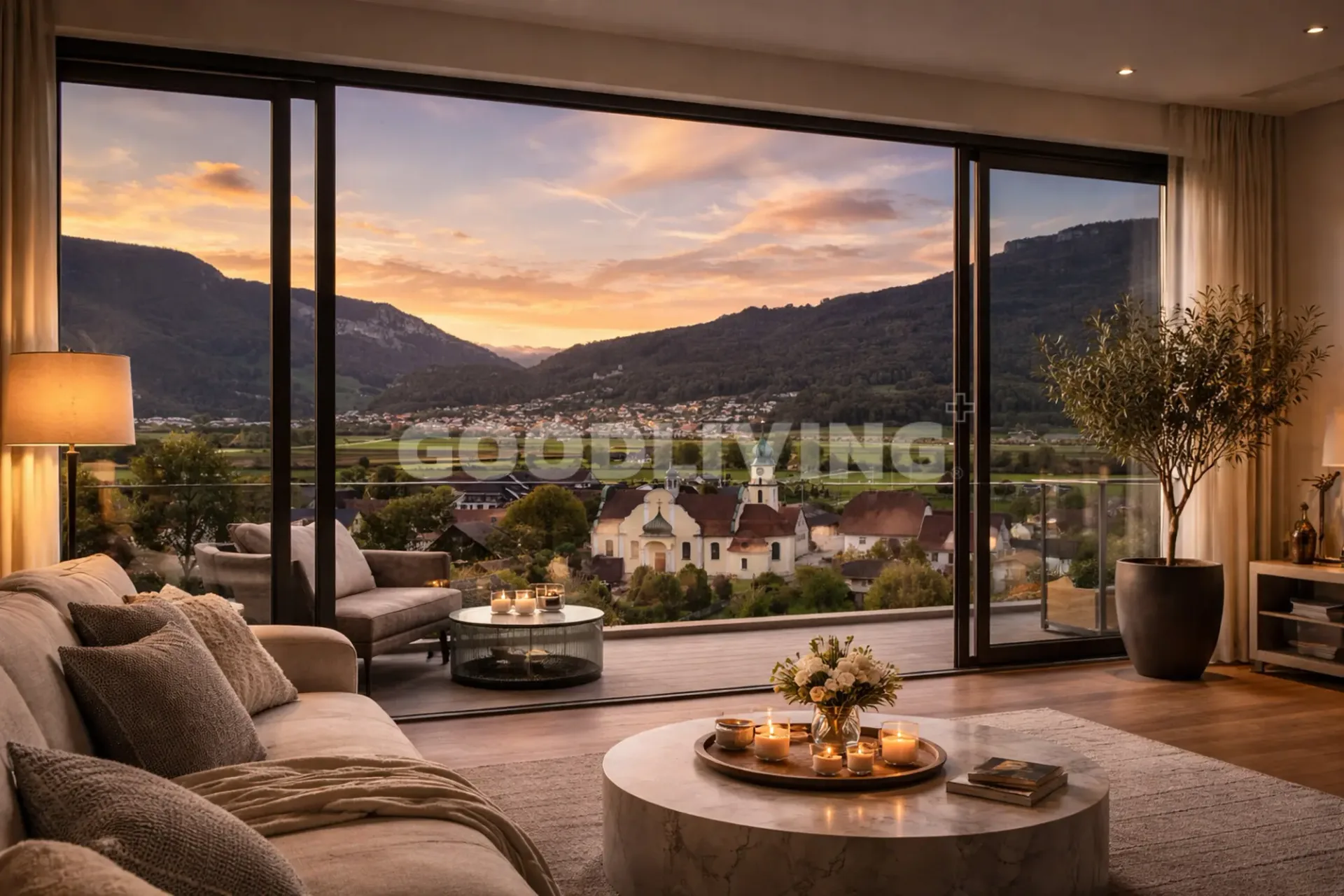 Panoramawohnen mit grosszügiger Terrasse und modernem Raumklima