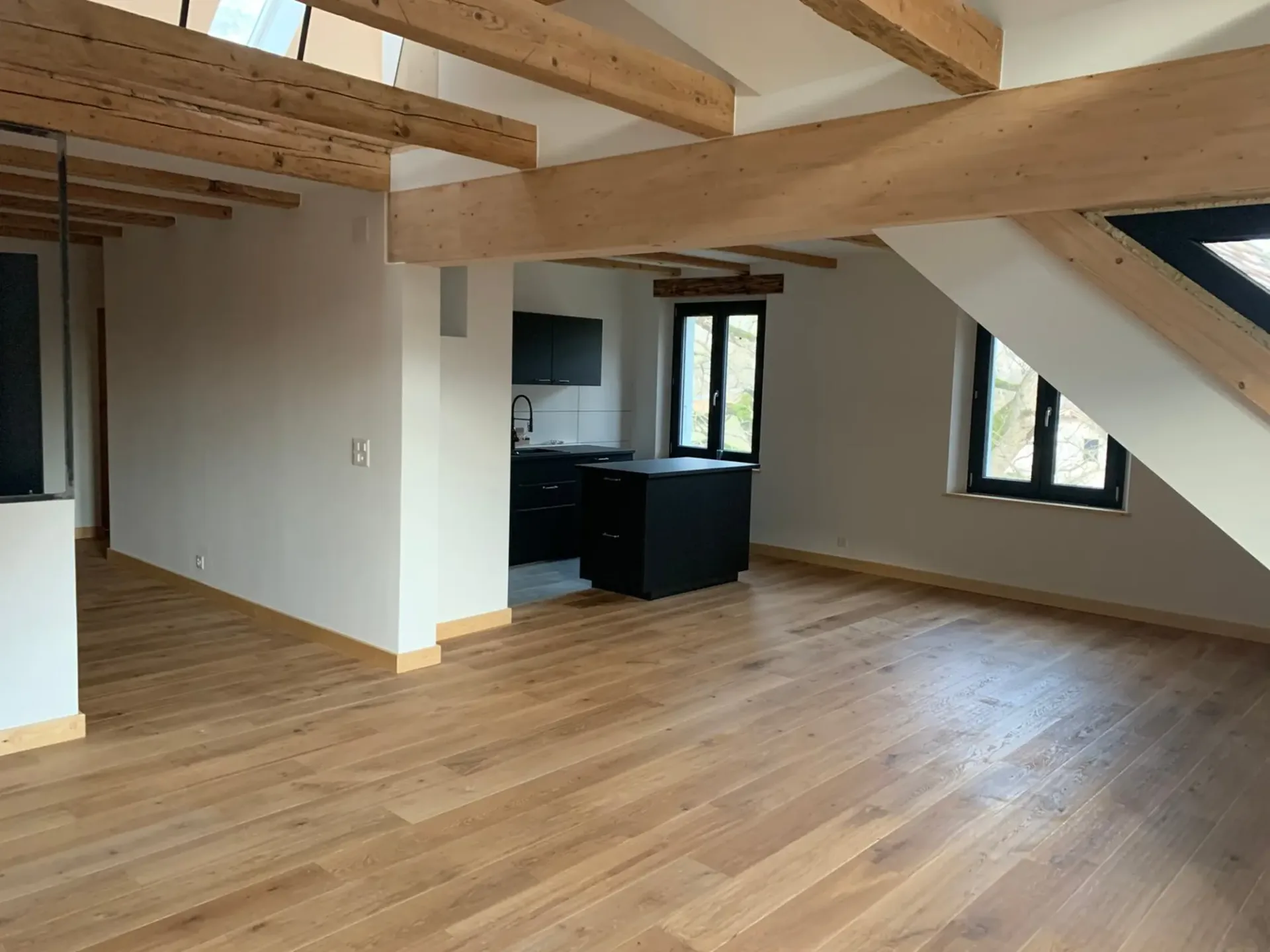 Duplex-Wohnung mit 4 Zimmern unter dem Dach in Péry