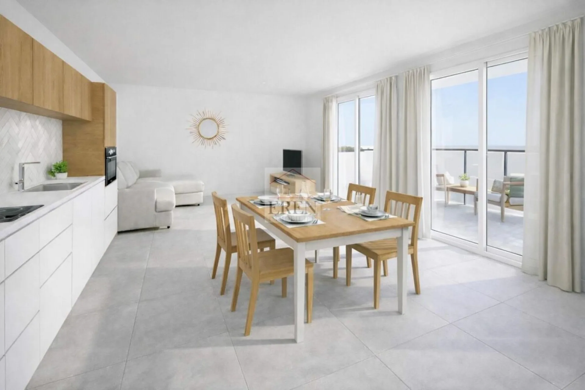 Appartement 2,5 pièces avec grande terrasse ouest de 42,50 m2 au 3ème étage