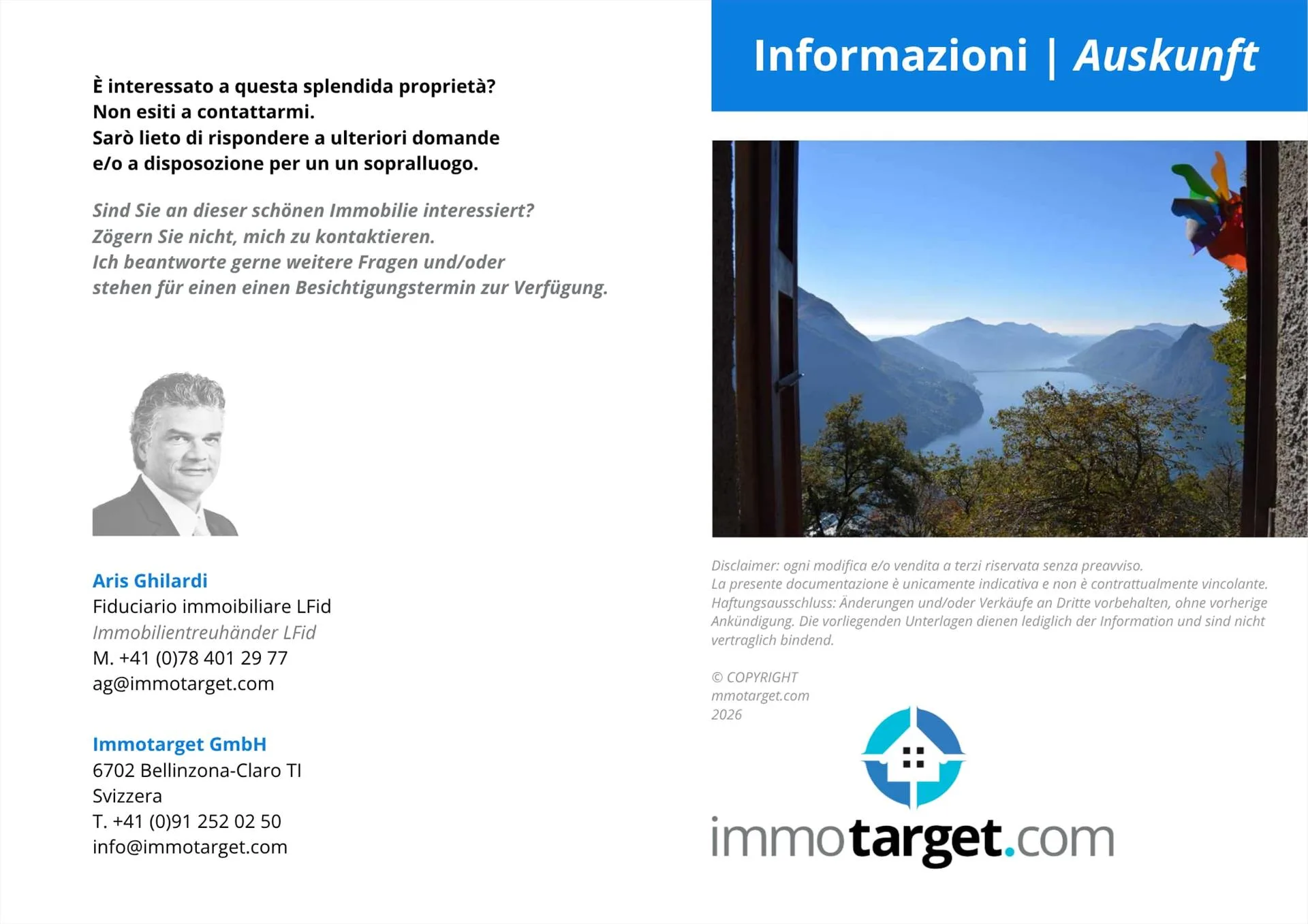 3 locali ristrutturati con vista a Sonvico