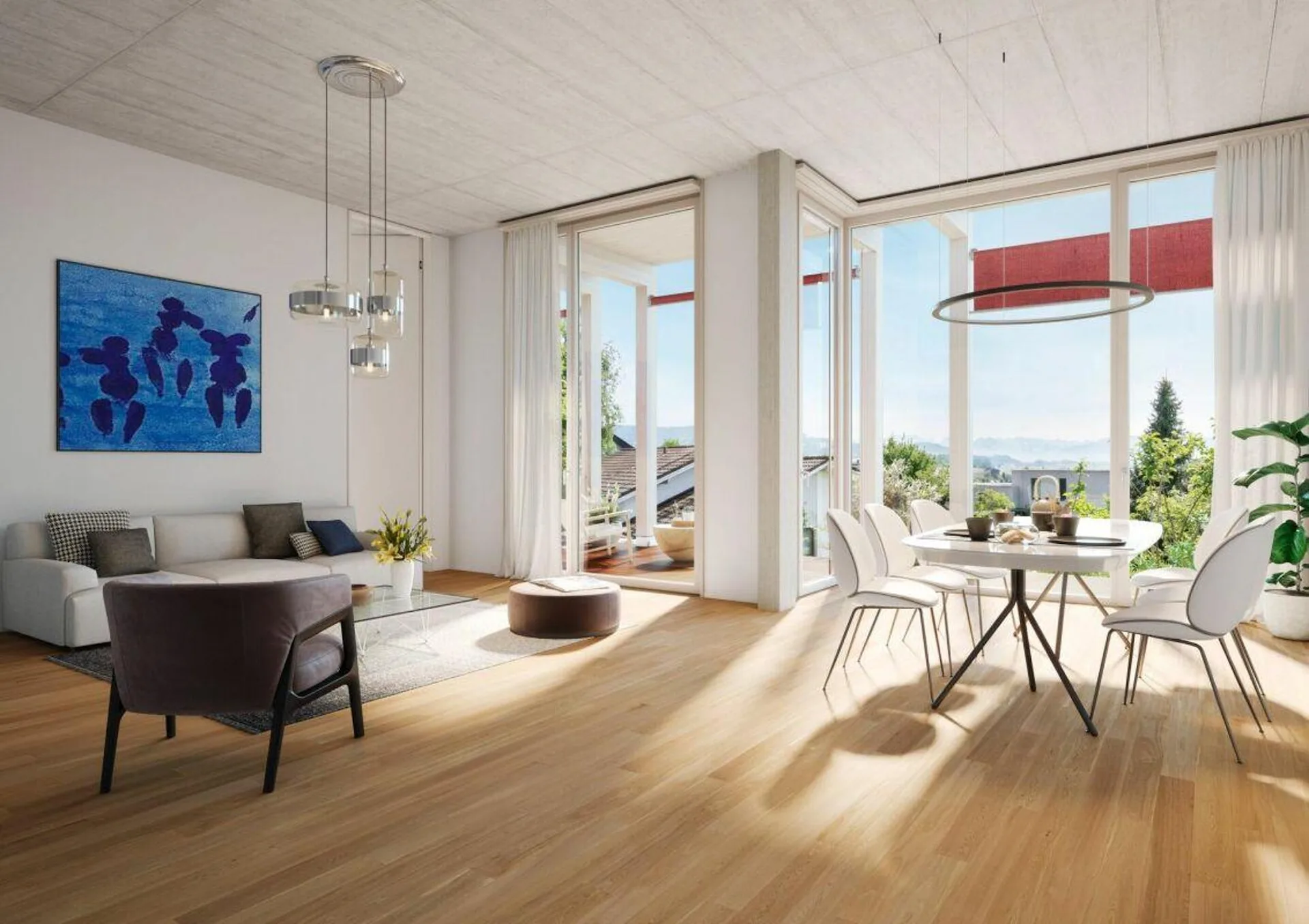 Wohnen im Neubau: Maisonette-Traum mit Gartensitzplatz und Alpensicht!