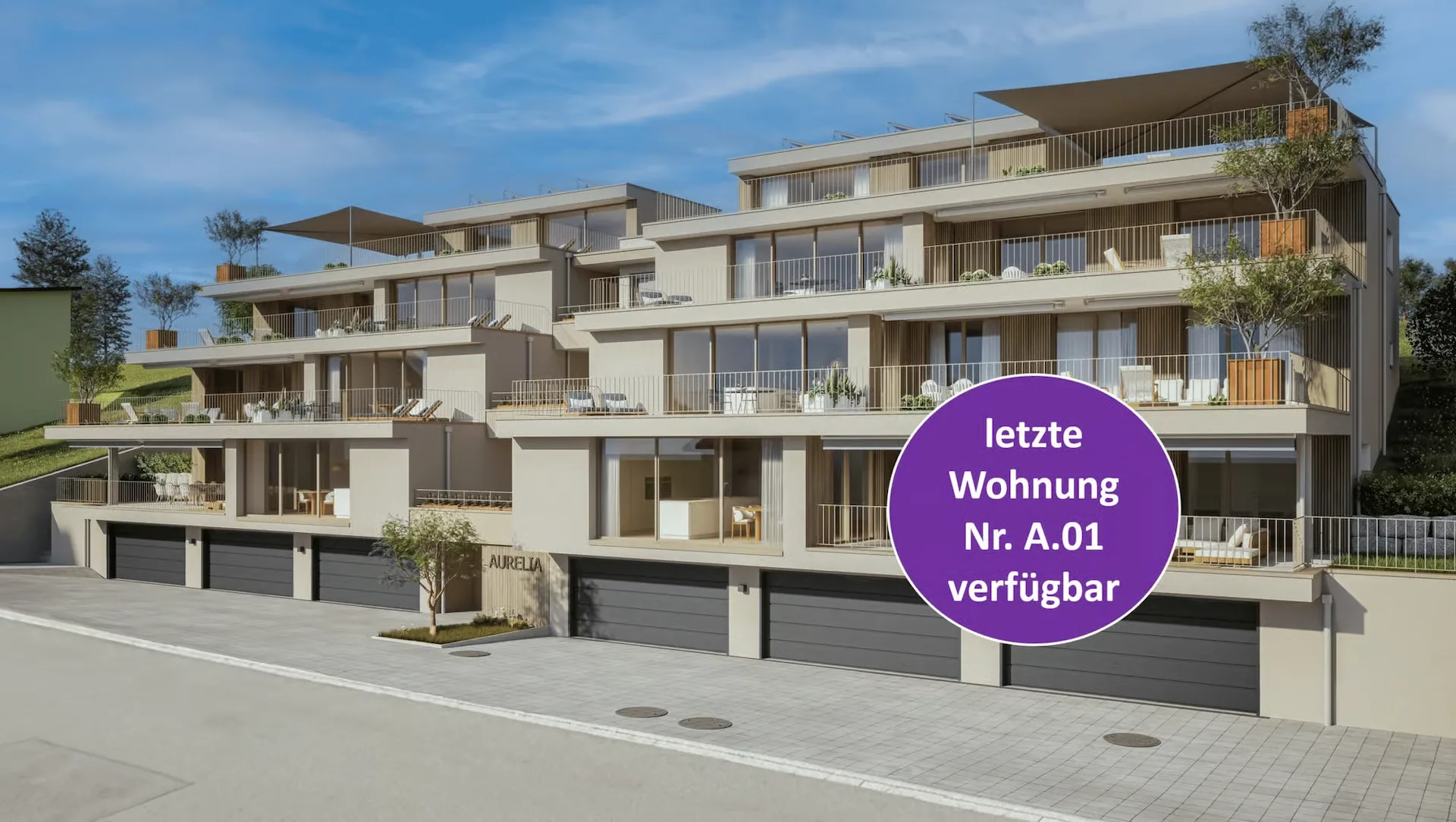 4.5-Zimmer-Terrassenwohnung mit 52 m² Loggia und 12m² Rasenfläche in Erlinsbach kaufen