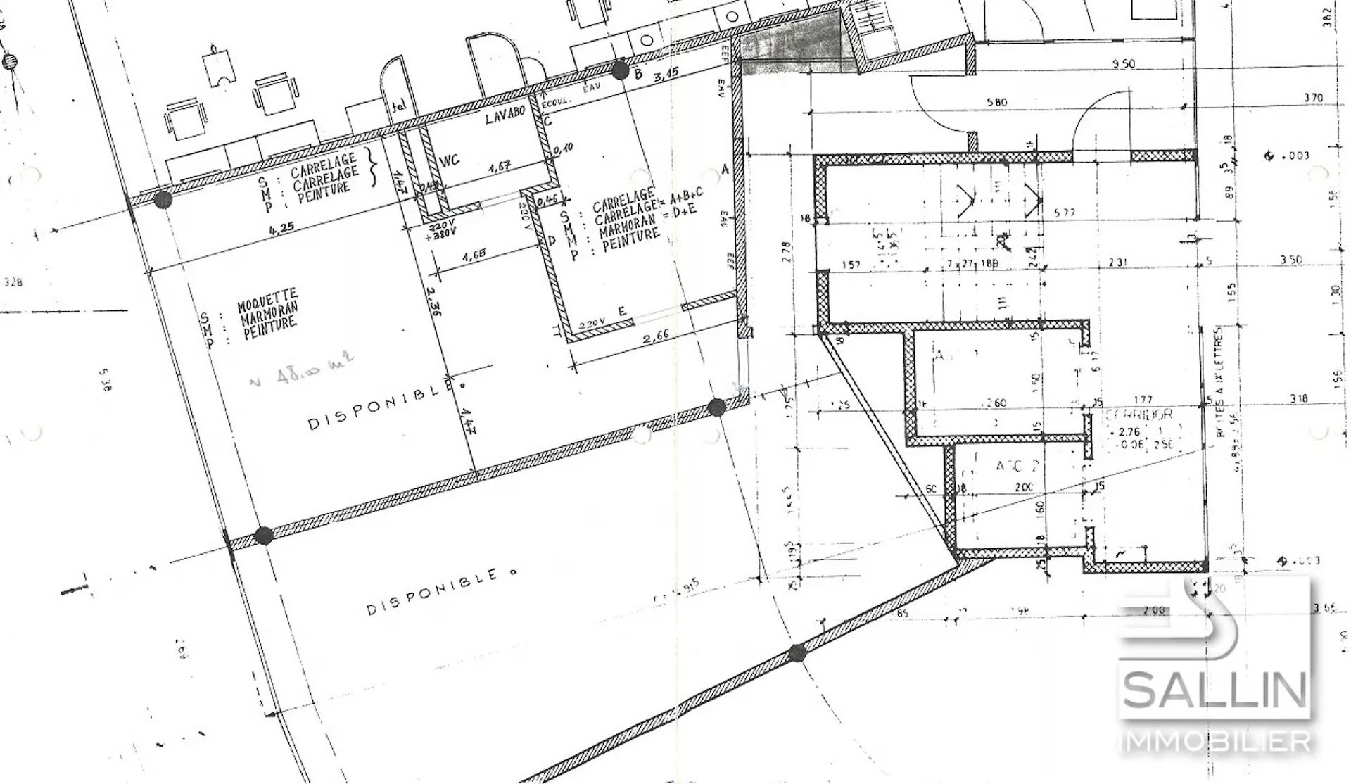 Verwaltungsflächen von ca. 96 m², aufteilbar in 2 Flächen von 48 m²