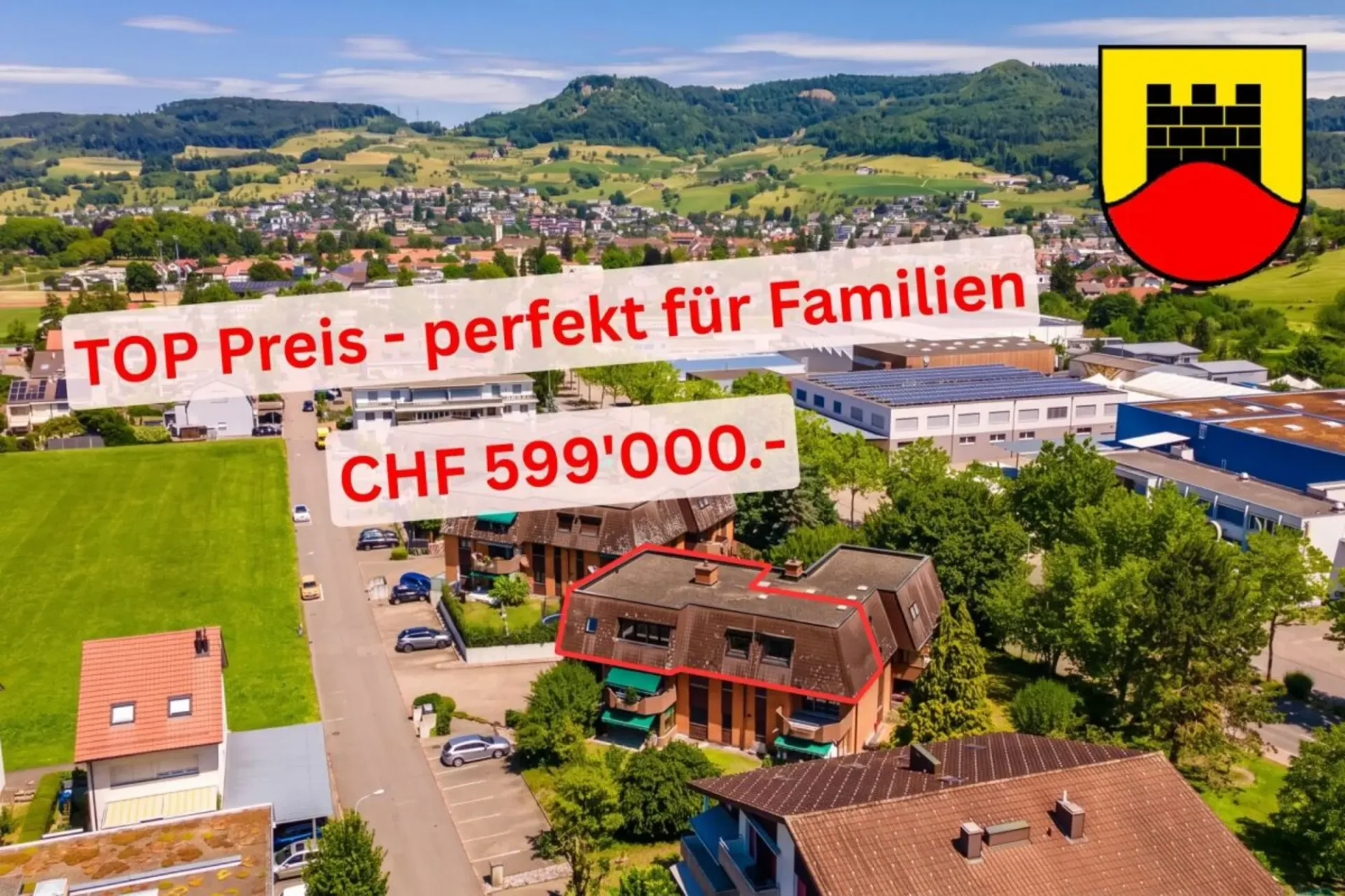 Prix TOP - très grand appartement directement à la frontière avec Sissach
