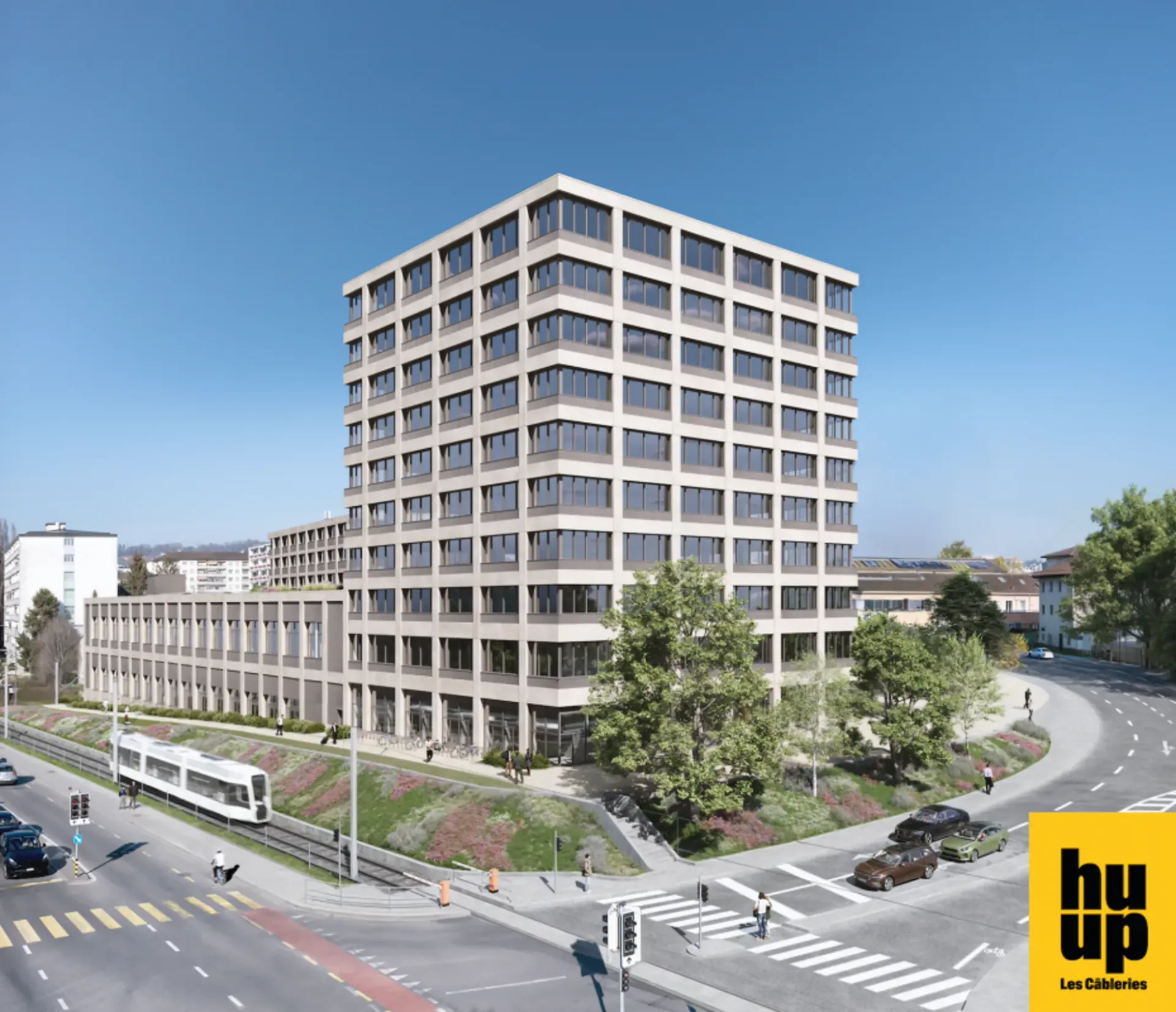 Vaudbureaux Minergie Plateaus von 750 m2, aufteilbar ab 350 m2, direkt am U-Bahn M1 und Bahnhof CFF