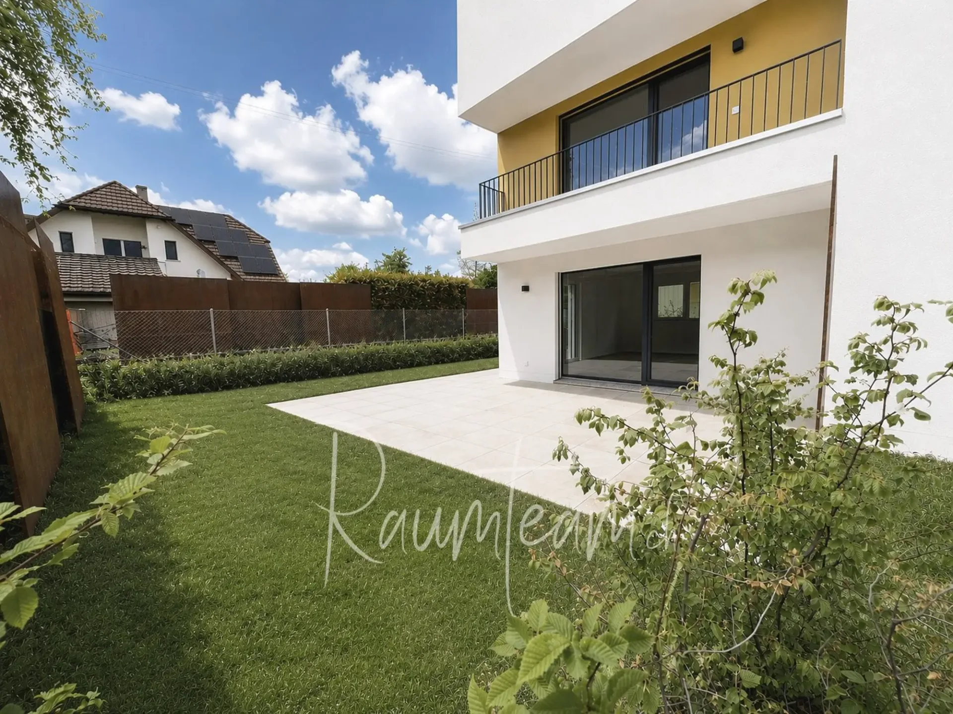 Modern living with terraces and garden