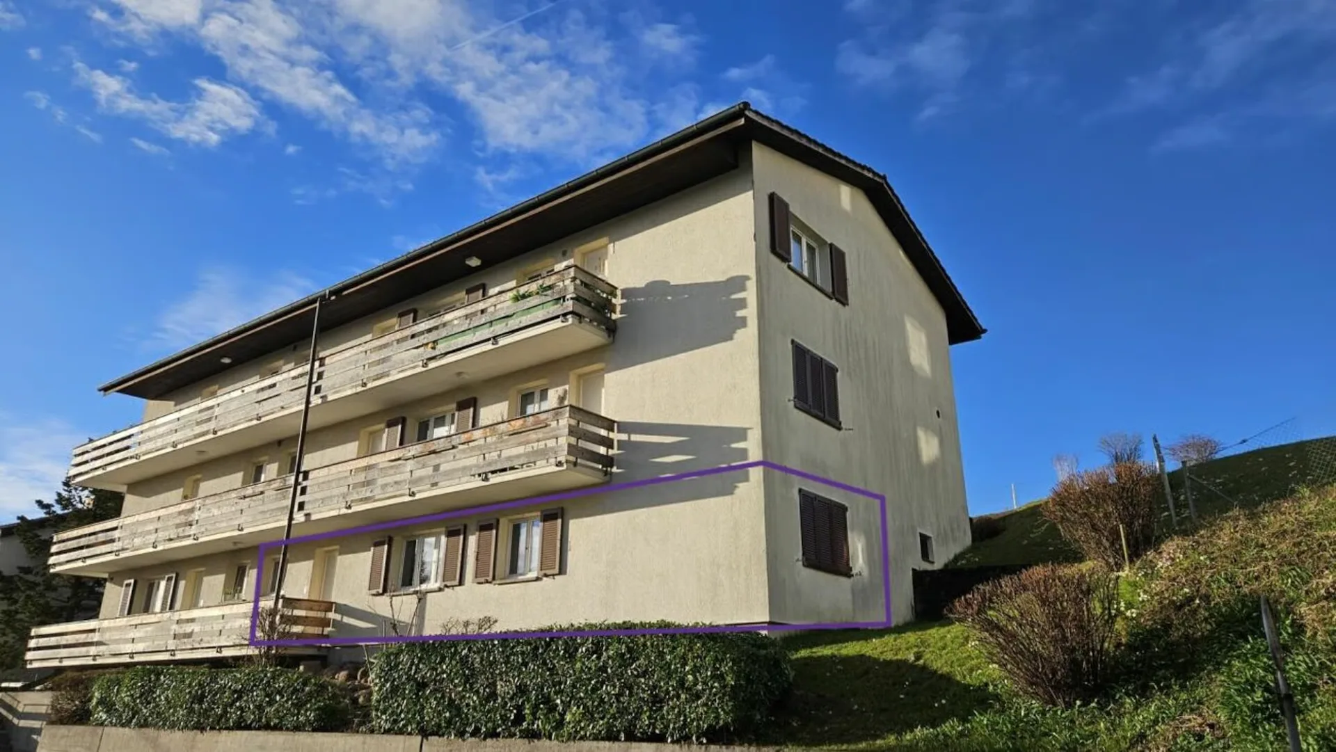 3-Zimmerwohnung im Sockelgeschoss