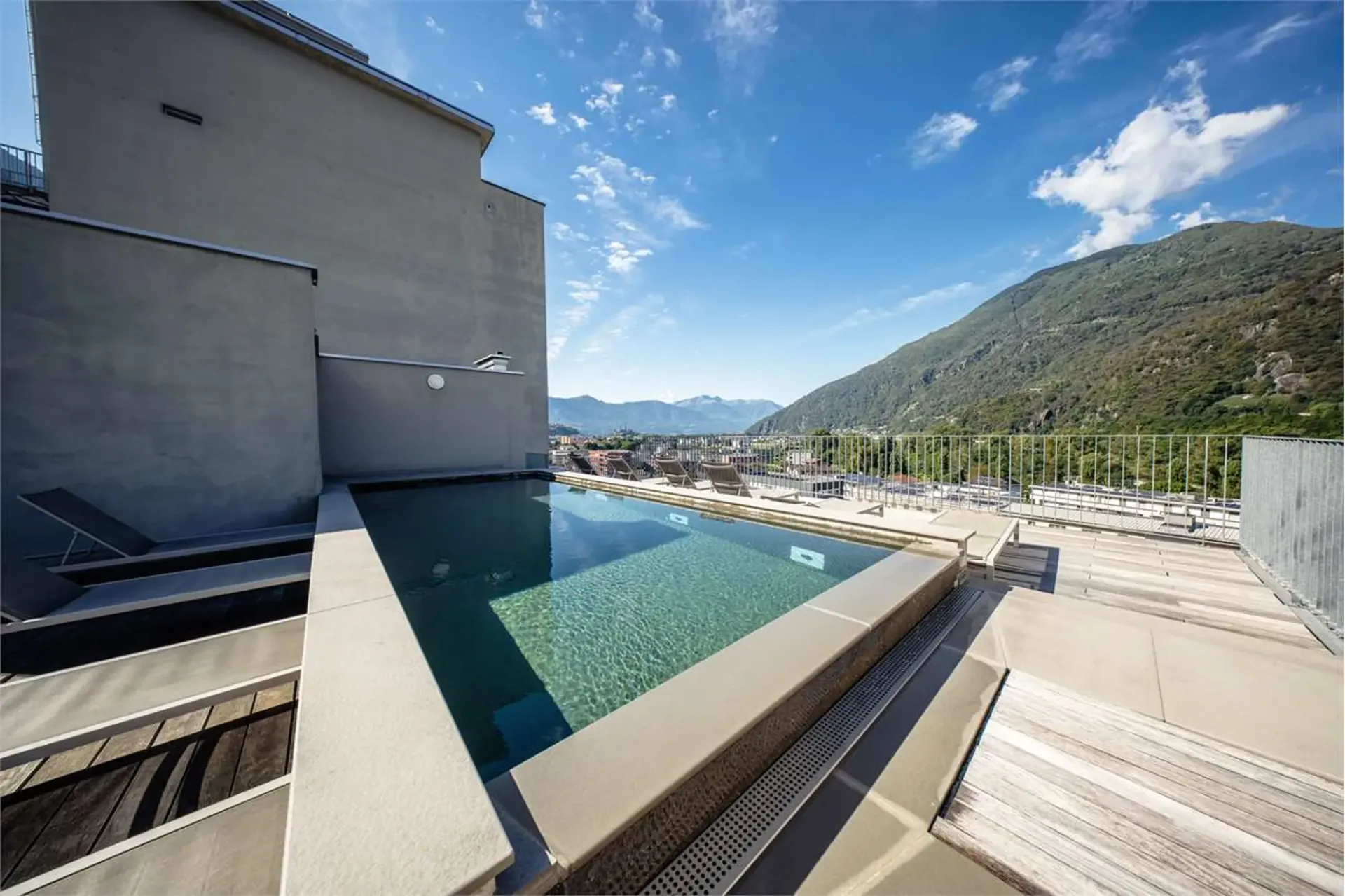 2,5 Zimmer moderne Wohnung mit Pool und Alpenblick - Arbedo