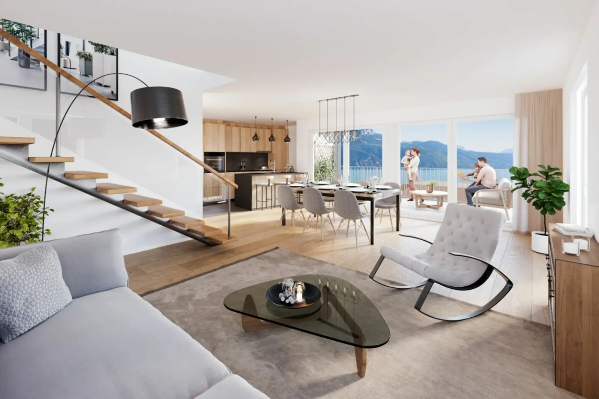 Chexbres: Duplex mit 5,5 Zimmern und freier Sicht auf den See