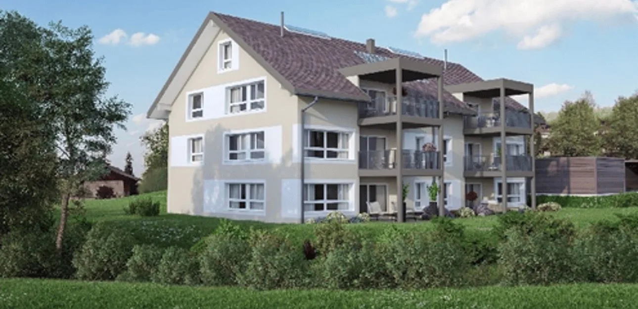 Neubau 2027: 150 m² Wohnfläche auf zwei Etagen, offene Galerie mit freistehender Badewanne und Minergie-Standard