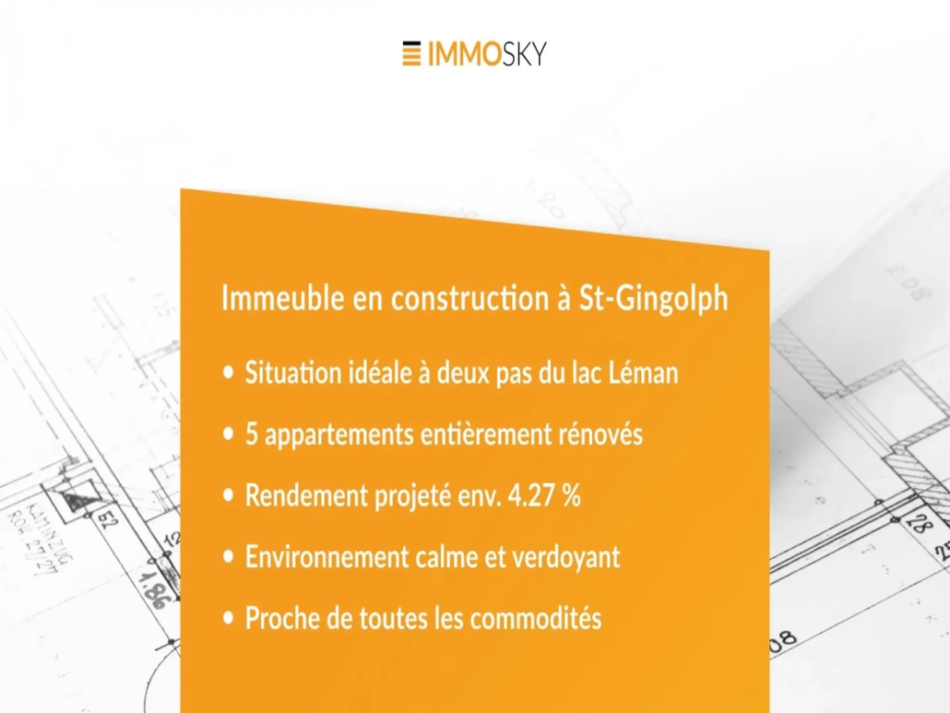 Building with 5 apartments in St-Gingolph (Projected renovation yield: approx. 4.27%)