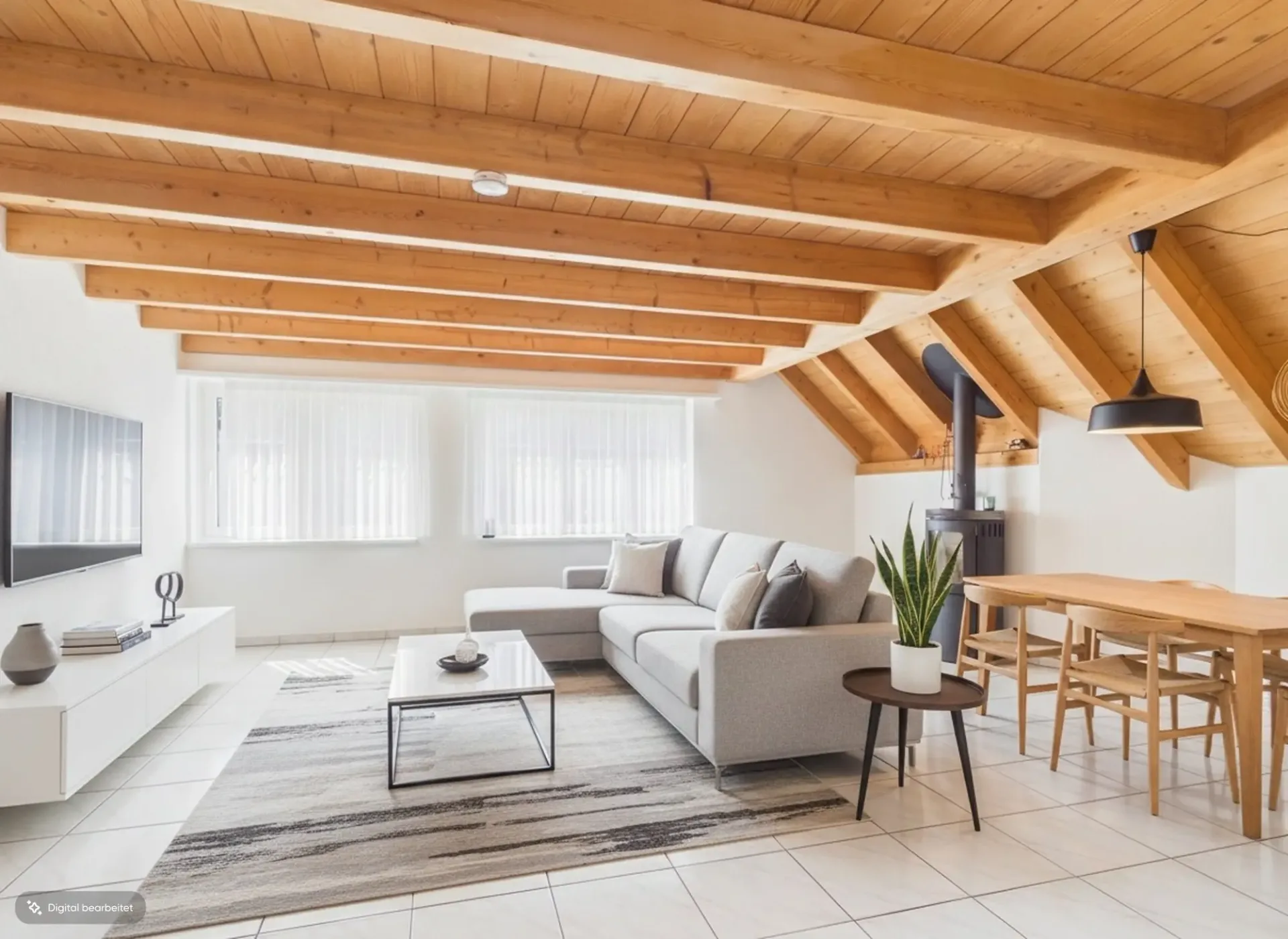 Grosszügige Maisonette Wohnung mit Balkon und Cheminée Kopie