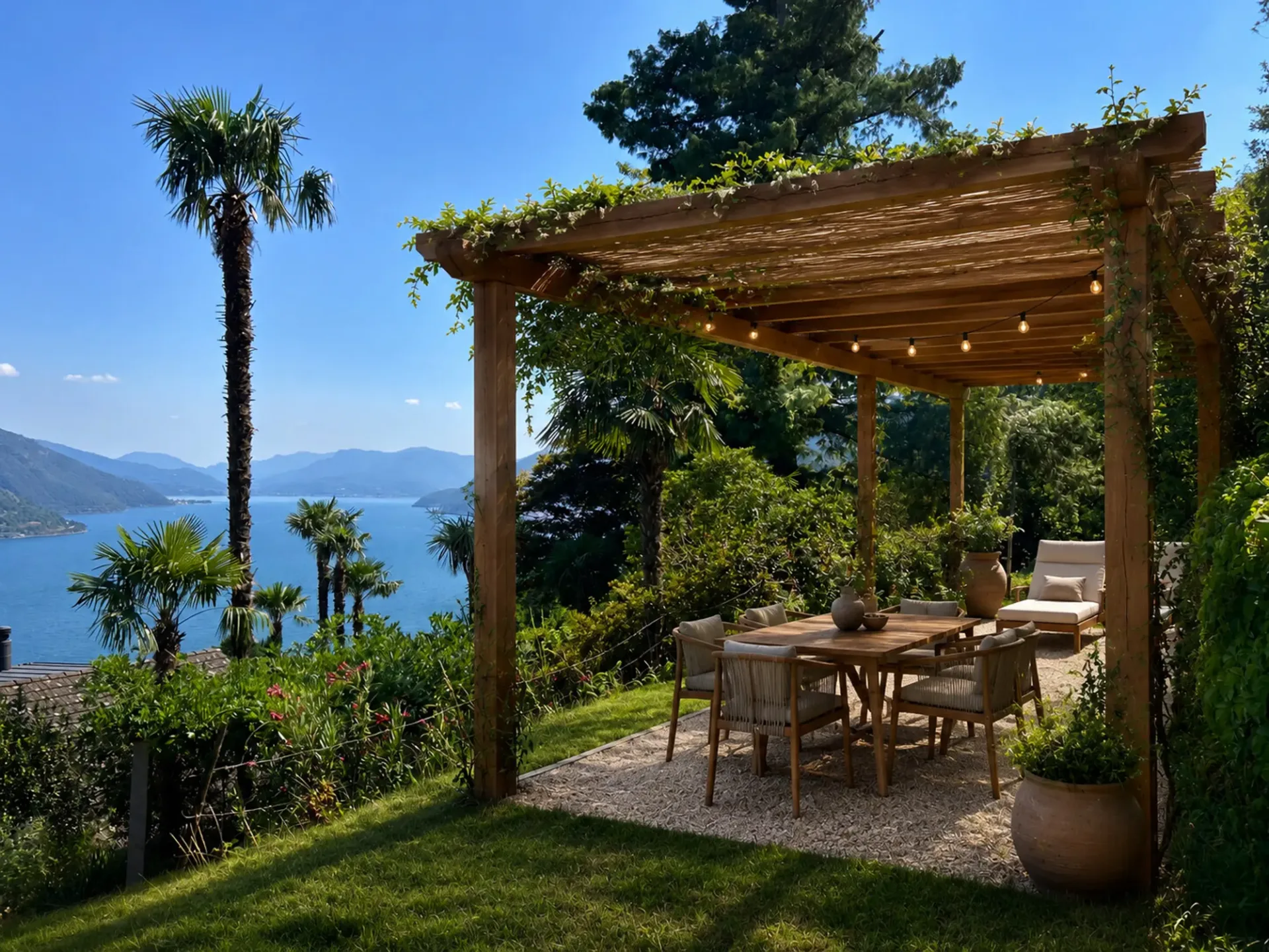Schönes 2.5-Zimmer-Wohnung mit Möbeln und Seeblick in Brissago