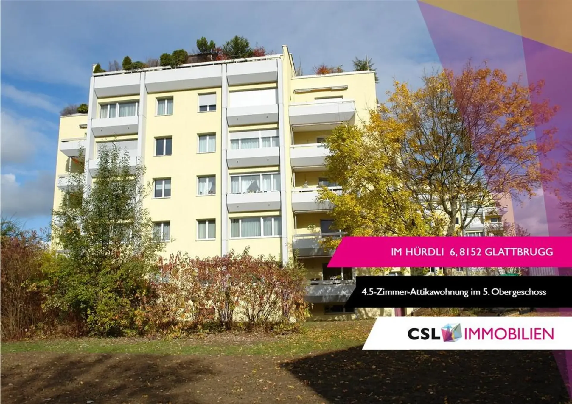 Attraktive 4.5-Zimmer-Attikawohnung im 5. Obergeschoss in Glattbrugg