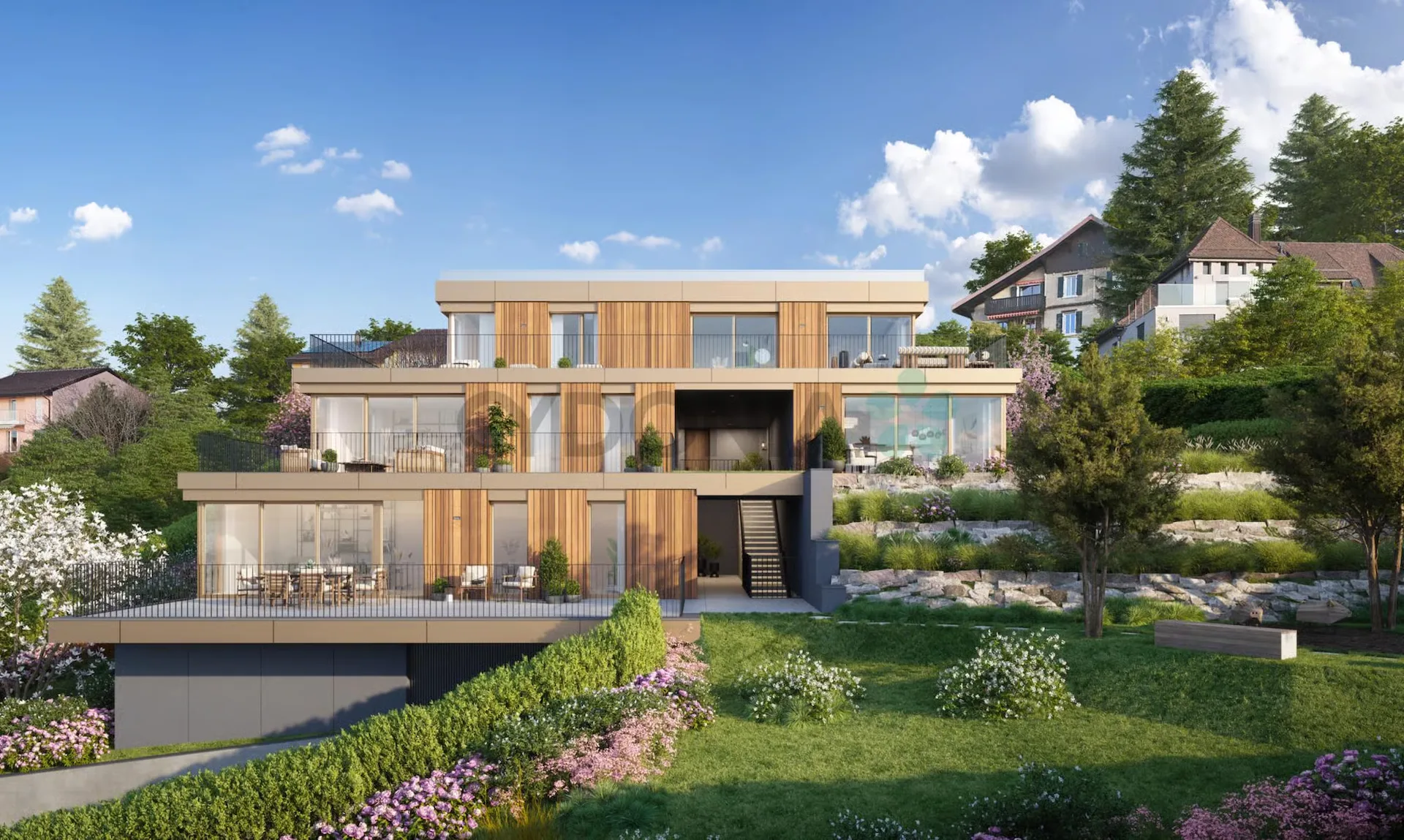 Zu verkaufen Neubau-Projekt in Lutry ? Außergewöhnliche 4,5-Zimmer-Wohnung mit insgesamt 132 m² und Terrasse