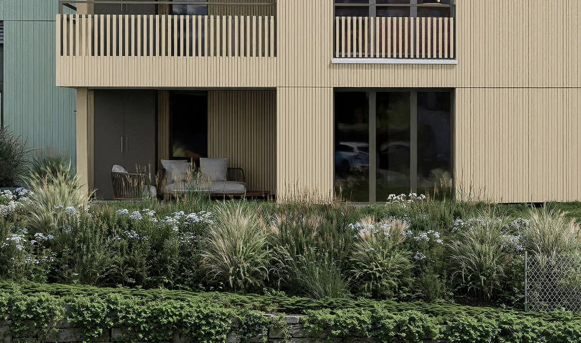 Wohnen mit Garten und eigenem Hochbeet