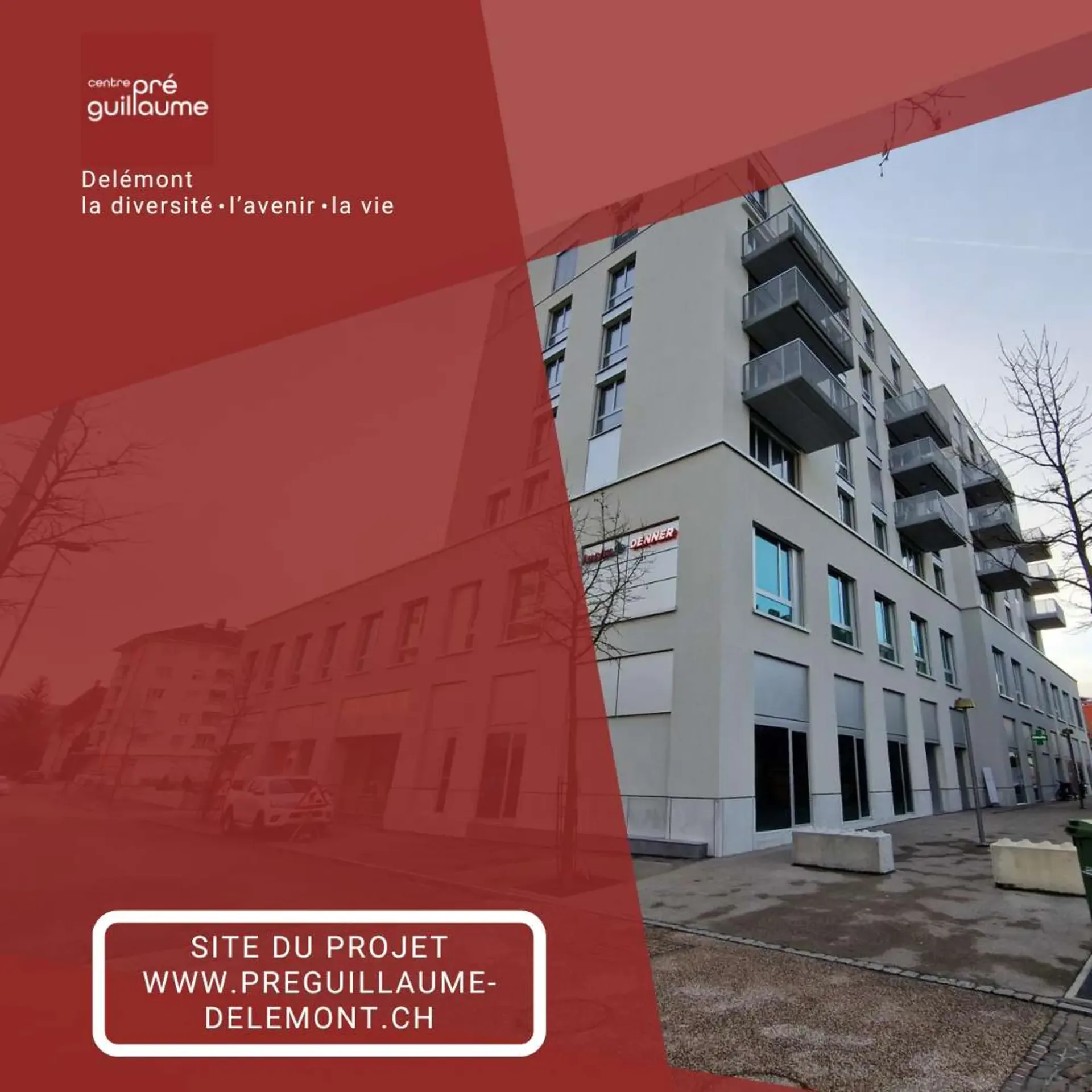 Unterirdische Parkplätze im Zentrum von Delémont zu vermieten
