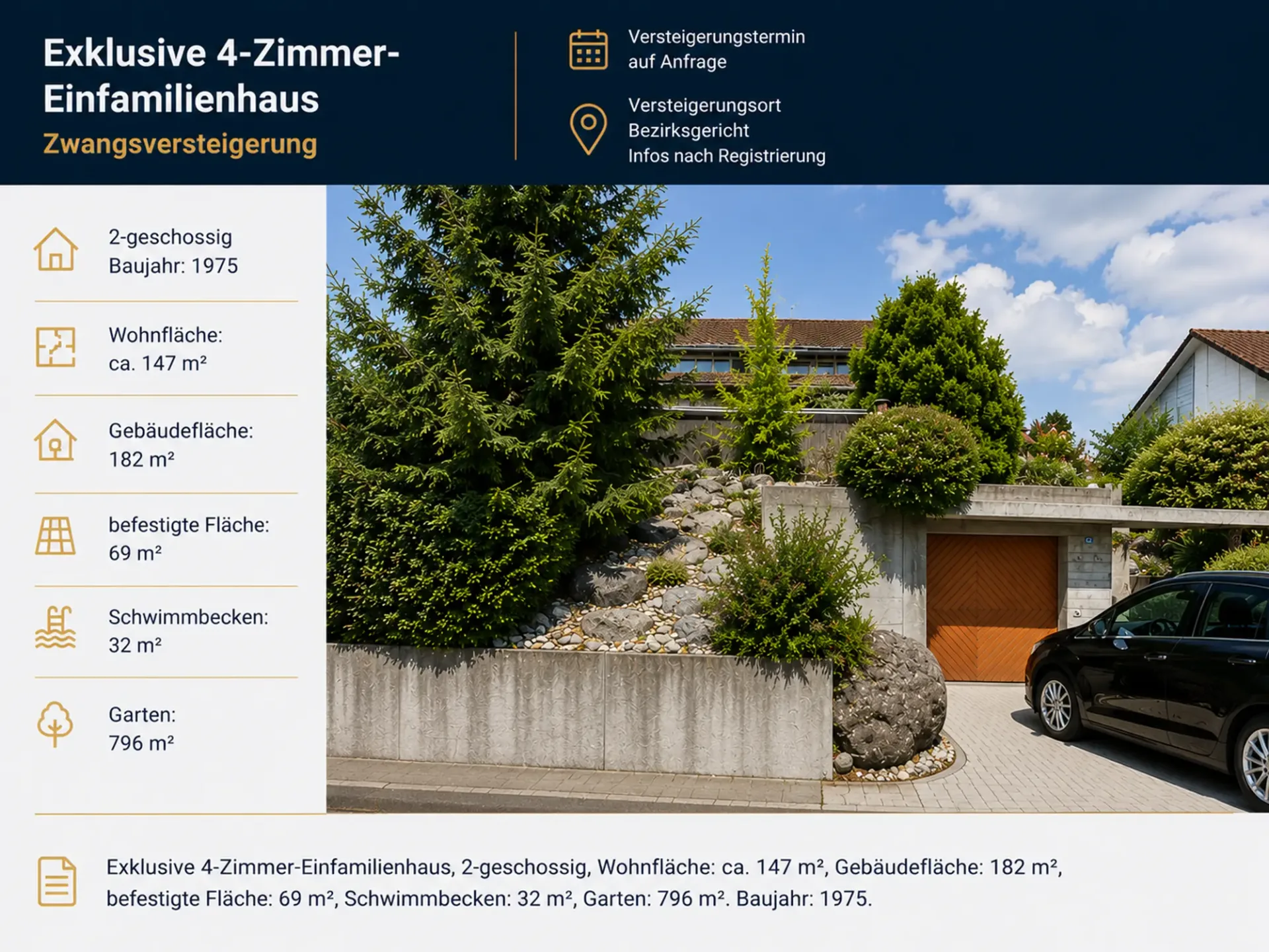 Rüti ZH,: Einfamilienhaus mit Swimmingpool in Rüti