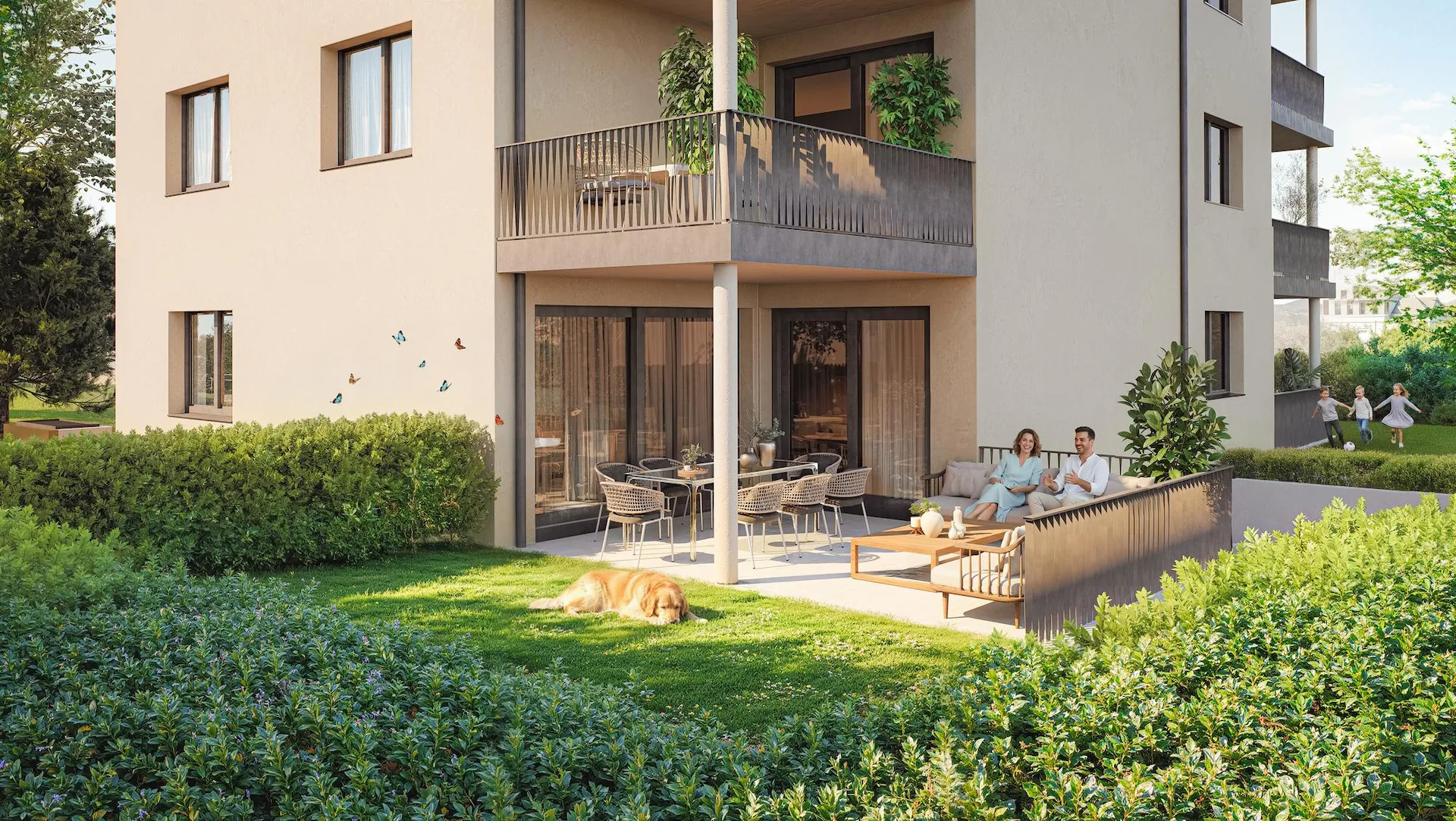 7 von 9 Wohnungen verkauft - Letzte Gartenwohnung im THE LETTEN