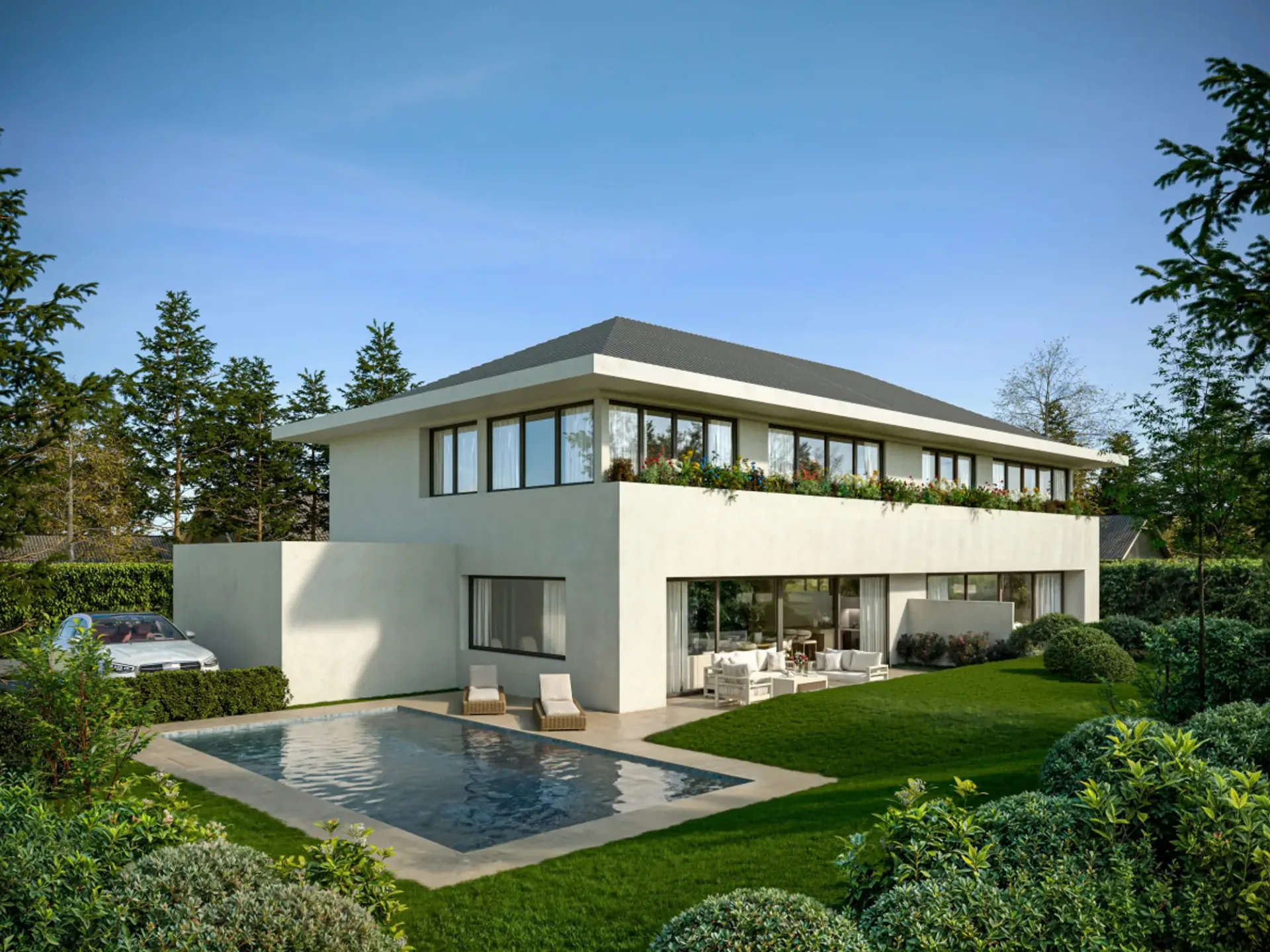 Charmanter Reihenhaus in Founex mit Garten und Kamin