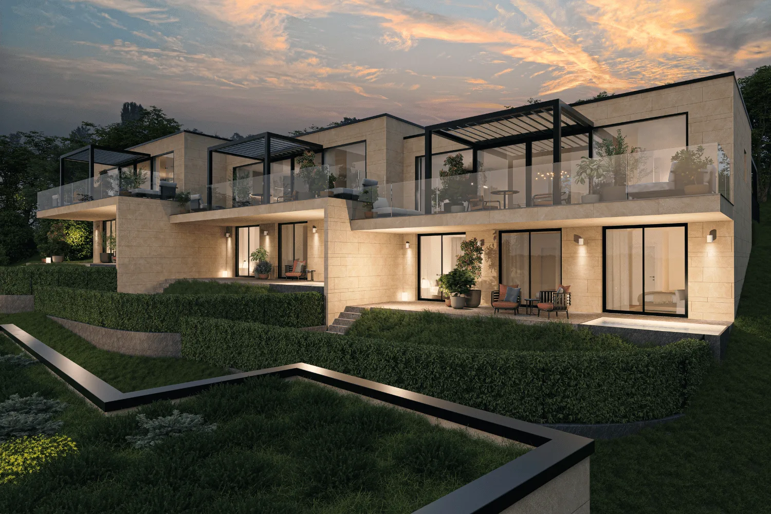 Modern villa with panoramic view in Collina d'Oro