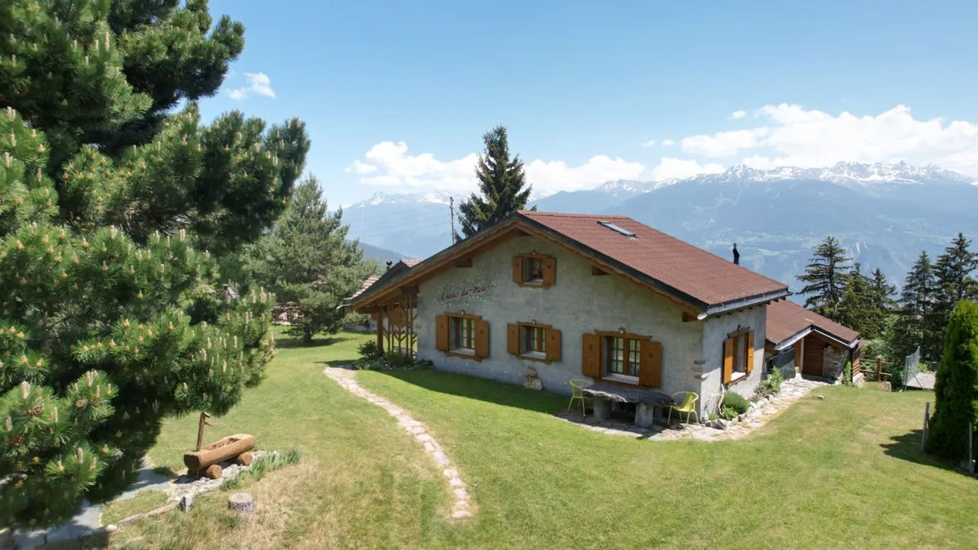 Echtes Chalet mit Panoramablick