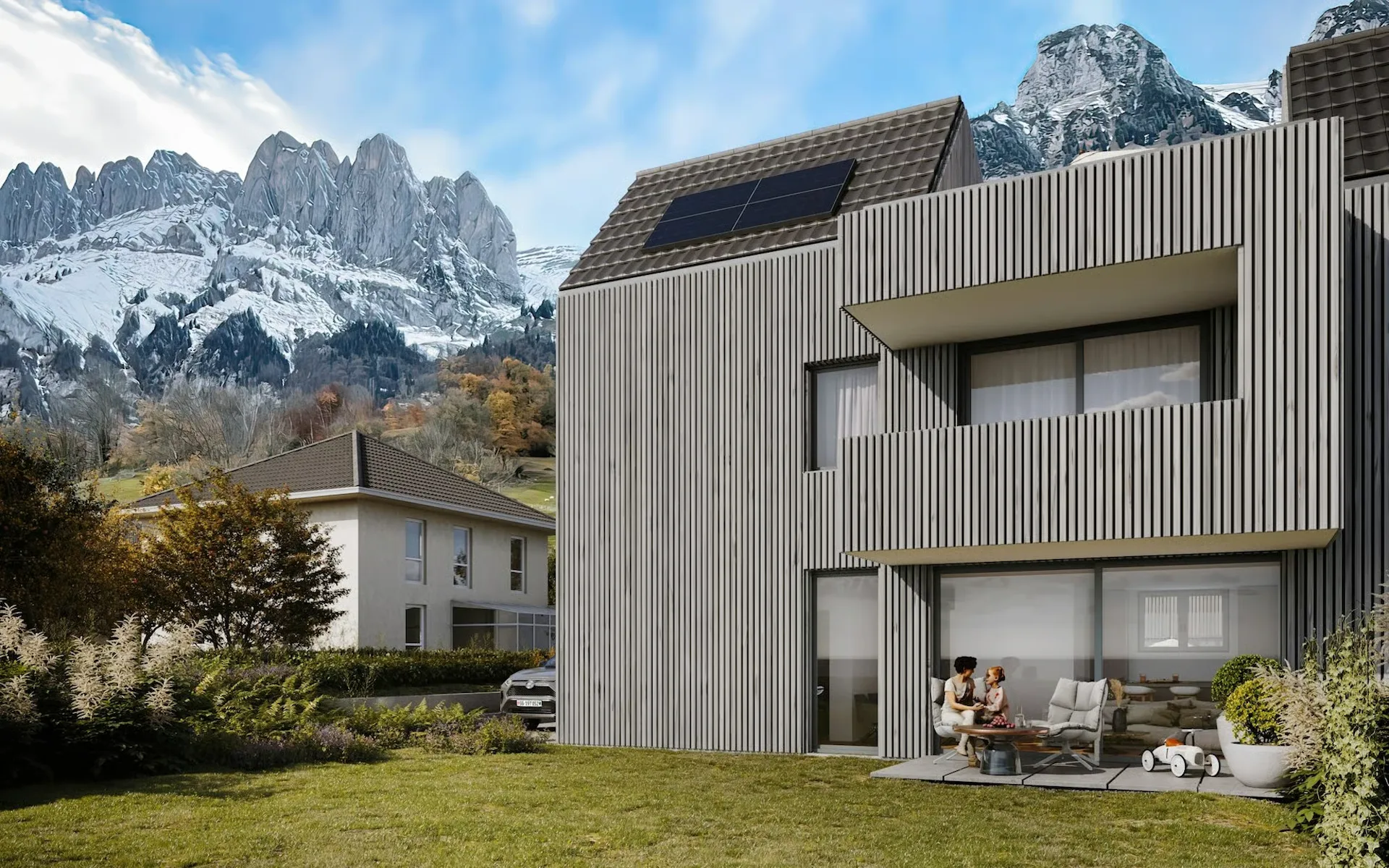 Modernes Reiheneinfamilienhaus in Sax zu kaufen