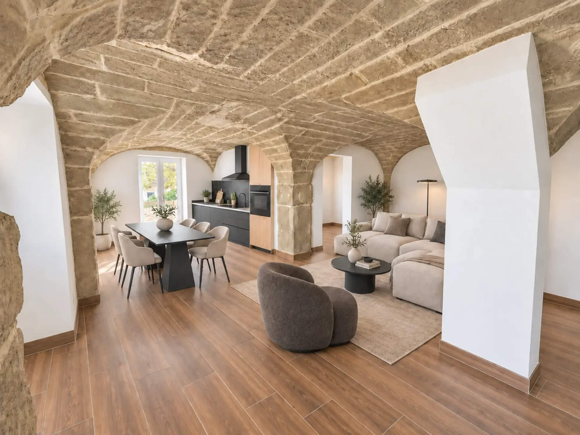 Neue Wohnung - 3,5 Zimmer mit Gewölben und 48 m² Terrasse