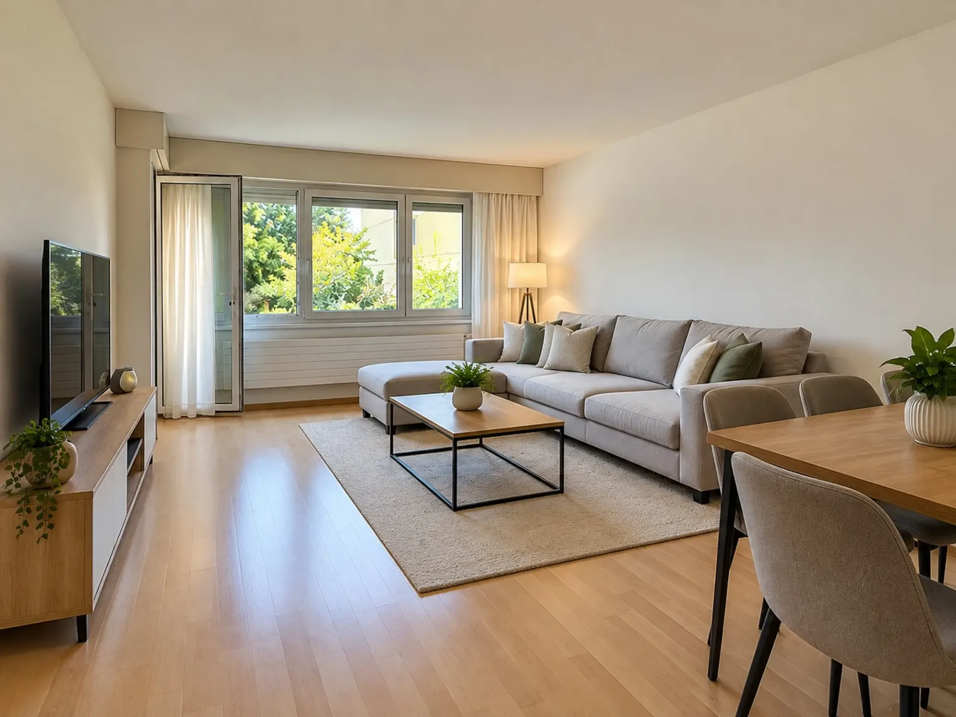 Neu Eingerichtete 3.5-Zimmer-Wohnung mit Balkon und Schöner Aussicht in Zürich Oerlikon
