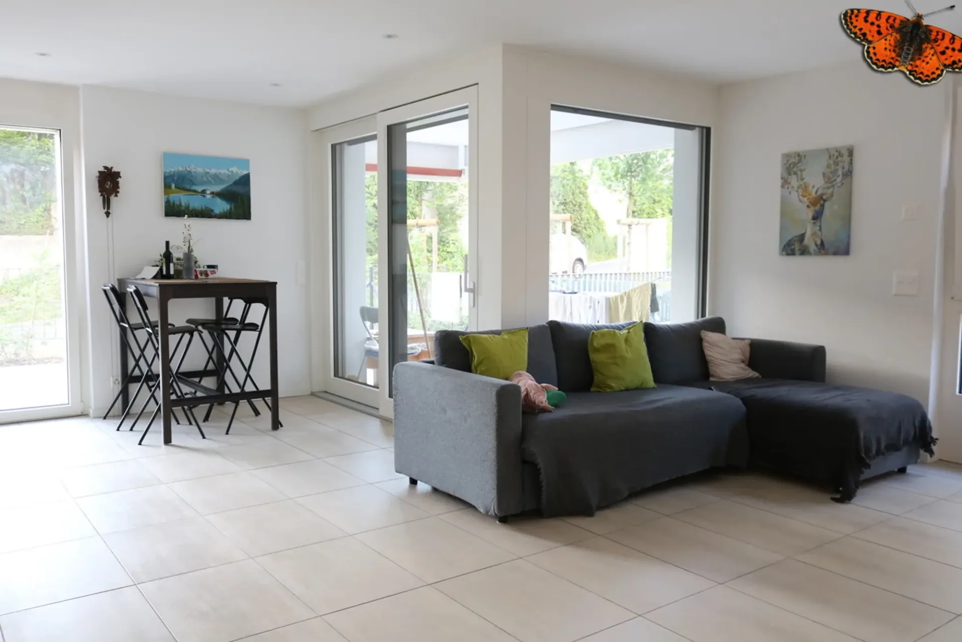 2 ½ Zimmer in Romont mit großer Terrasse von 40m²