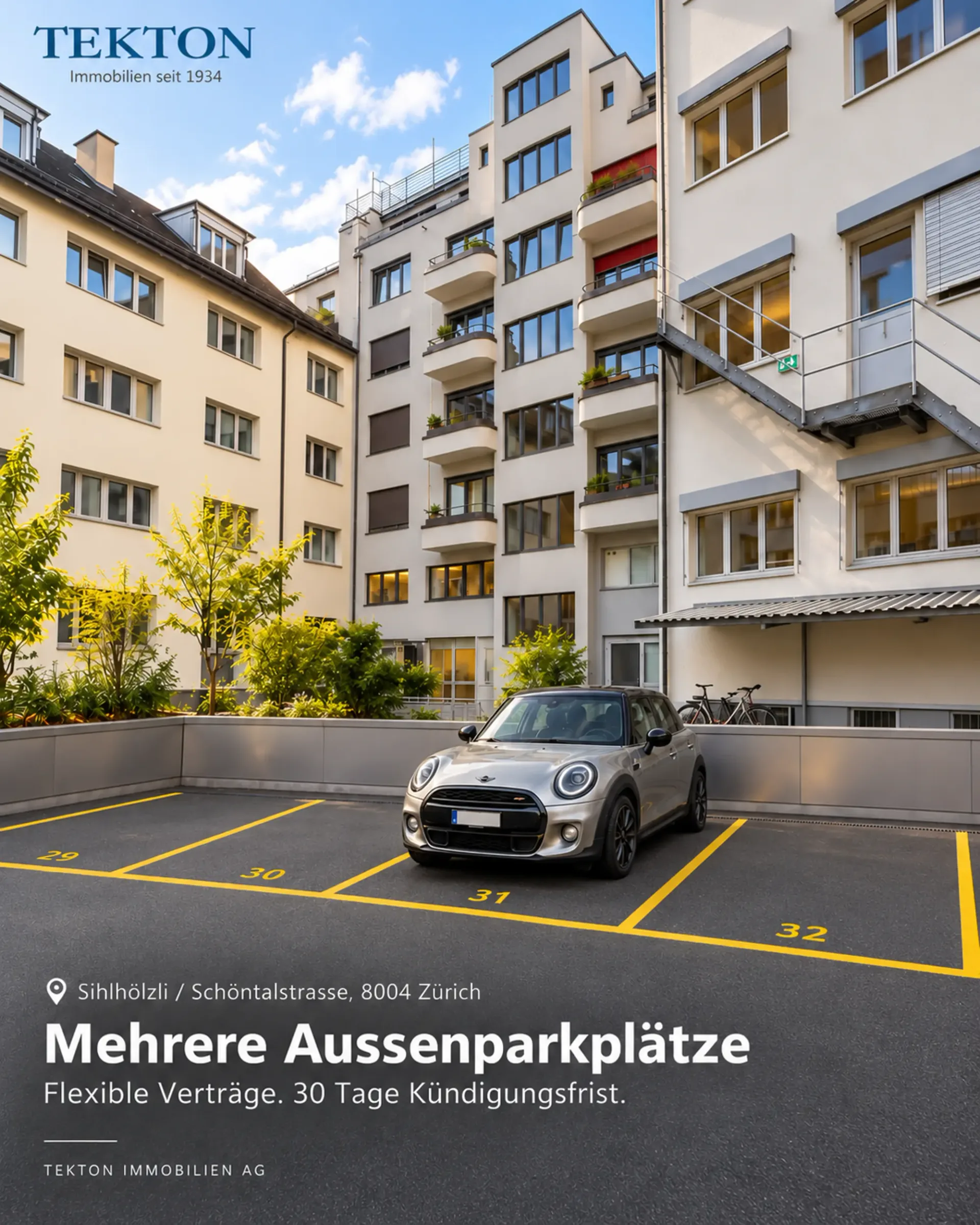 Places de parking centrales à Zurich City - Stations de recharge électrique disponibles