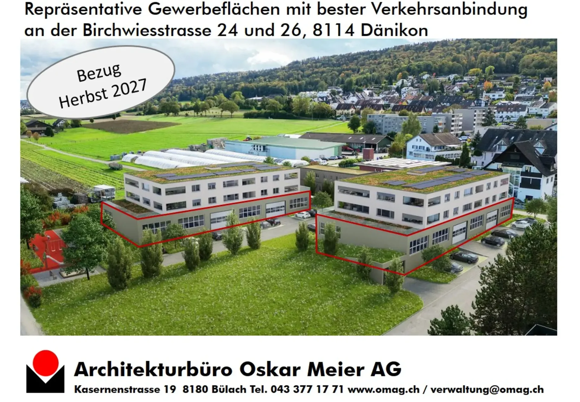 Repräsentative Gewerbeflächen mit bester Verkehrsanbindung ab Herbst 2027