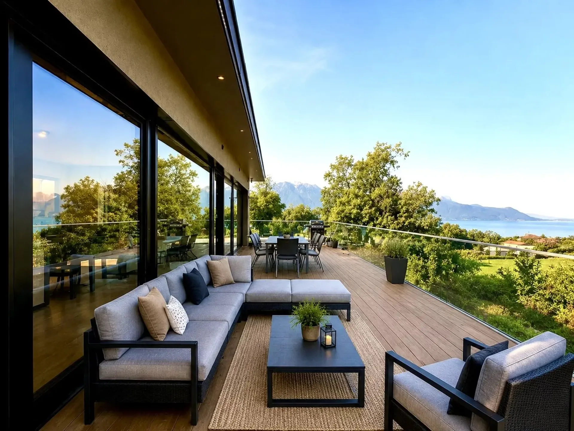 Moderne Villa mit Seeblick