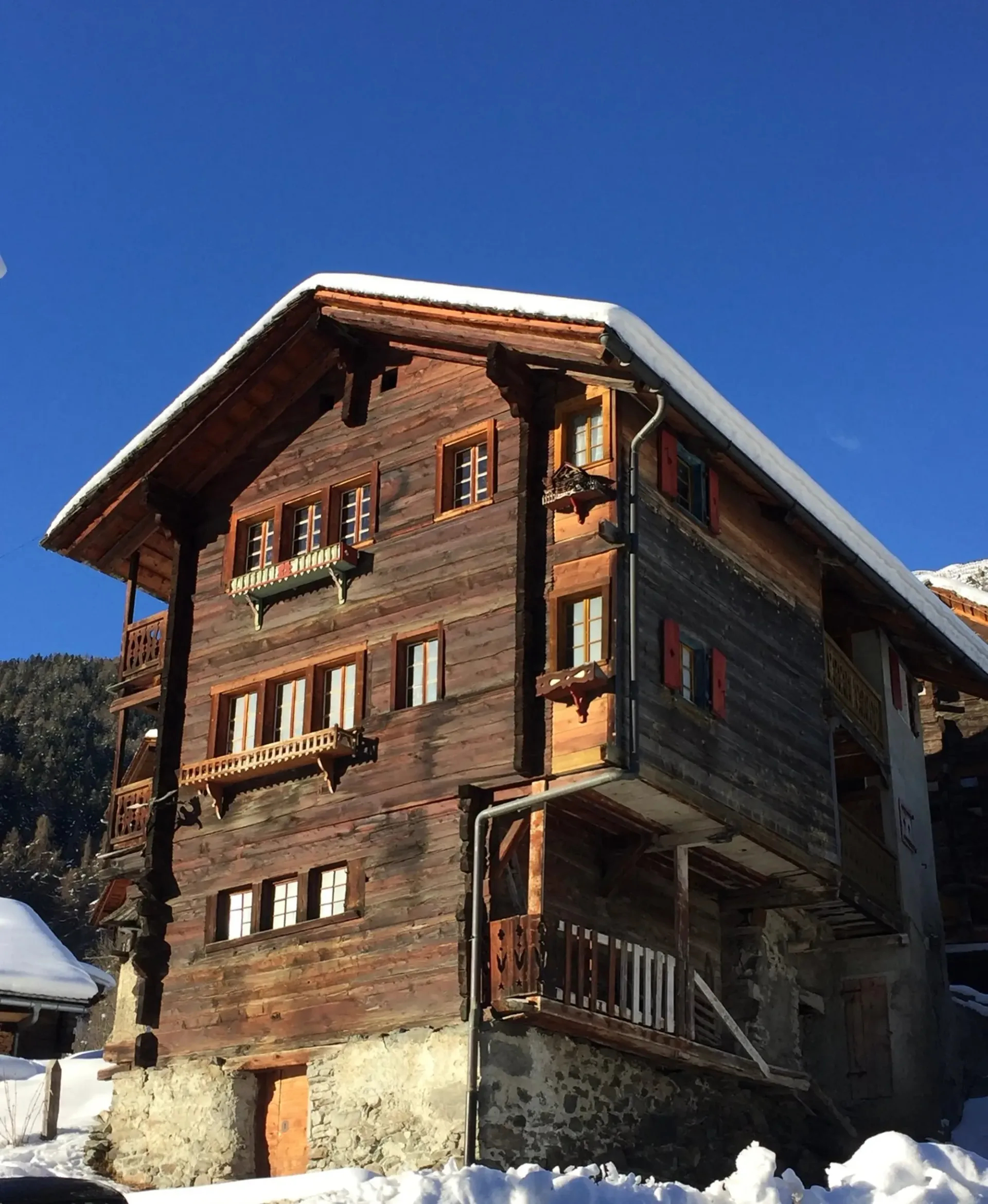 Einziehbare, traditionelle Chalet mit 7 Zimmern - Anniviers